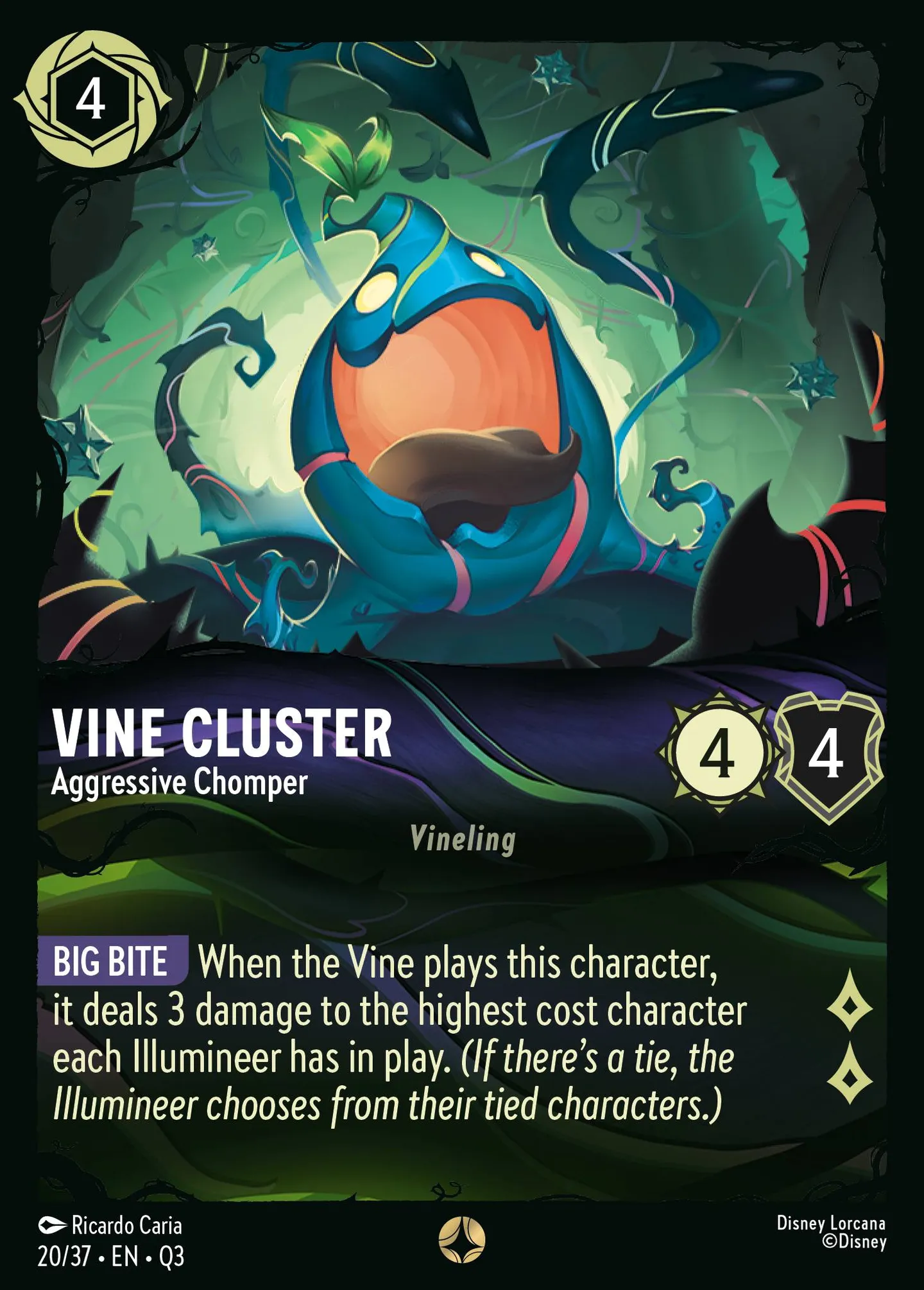 Vine Cluster - Aggressive Chomper — Illumineer's Quest: The Great Hunny Rescue — Lorcana