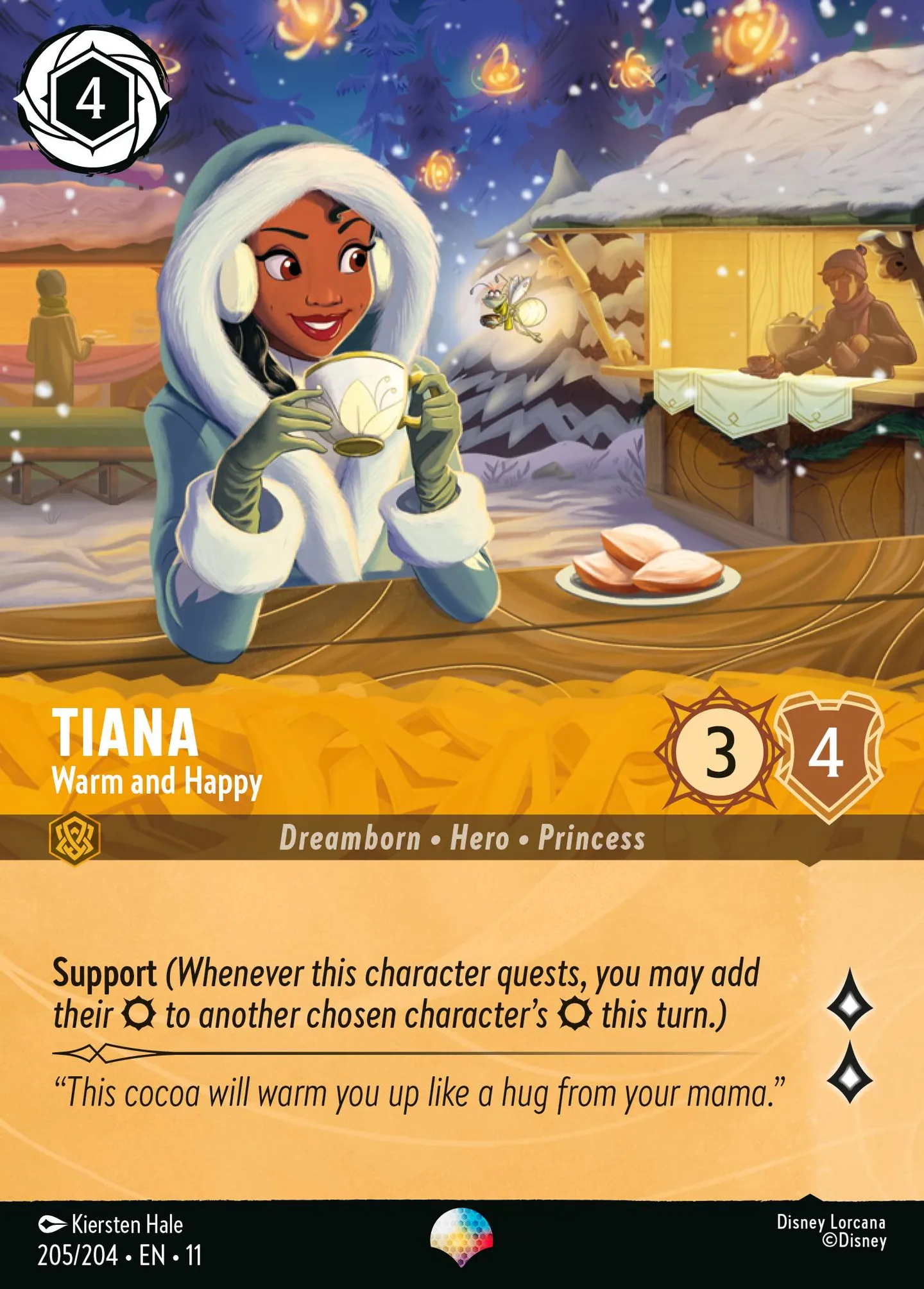 Tiana - Warm and Happy — Winterspell — Lorcana