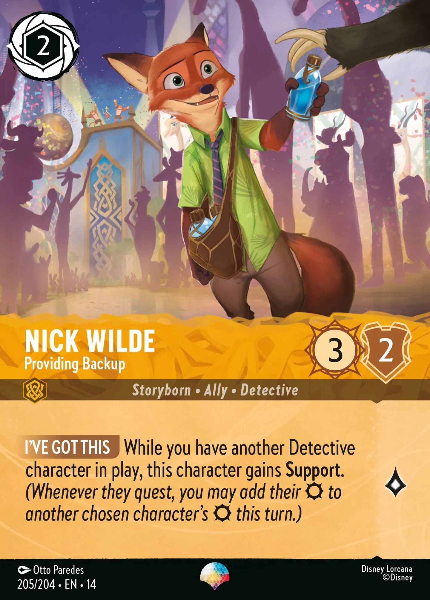 Nick Wilde - Providing Backup — Hyperia City — Lorcana