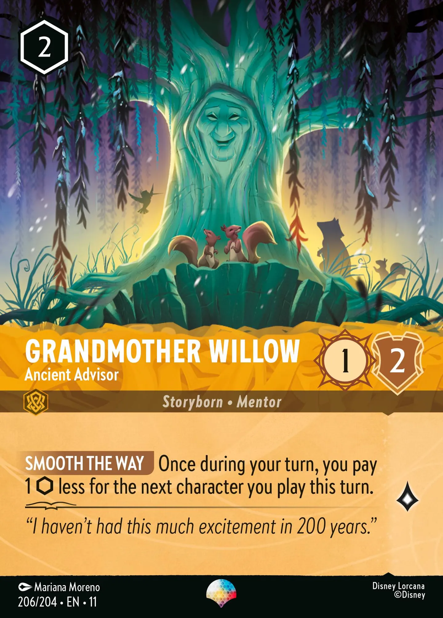 Grandmother Willow - Ancient Advisor — Winterspell — Lorcana