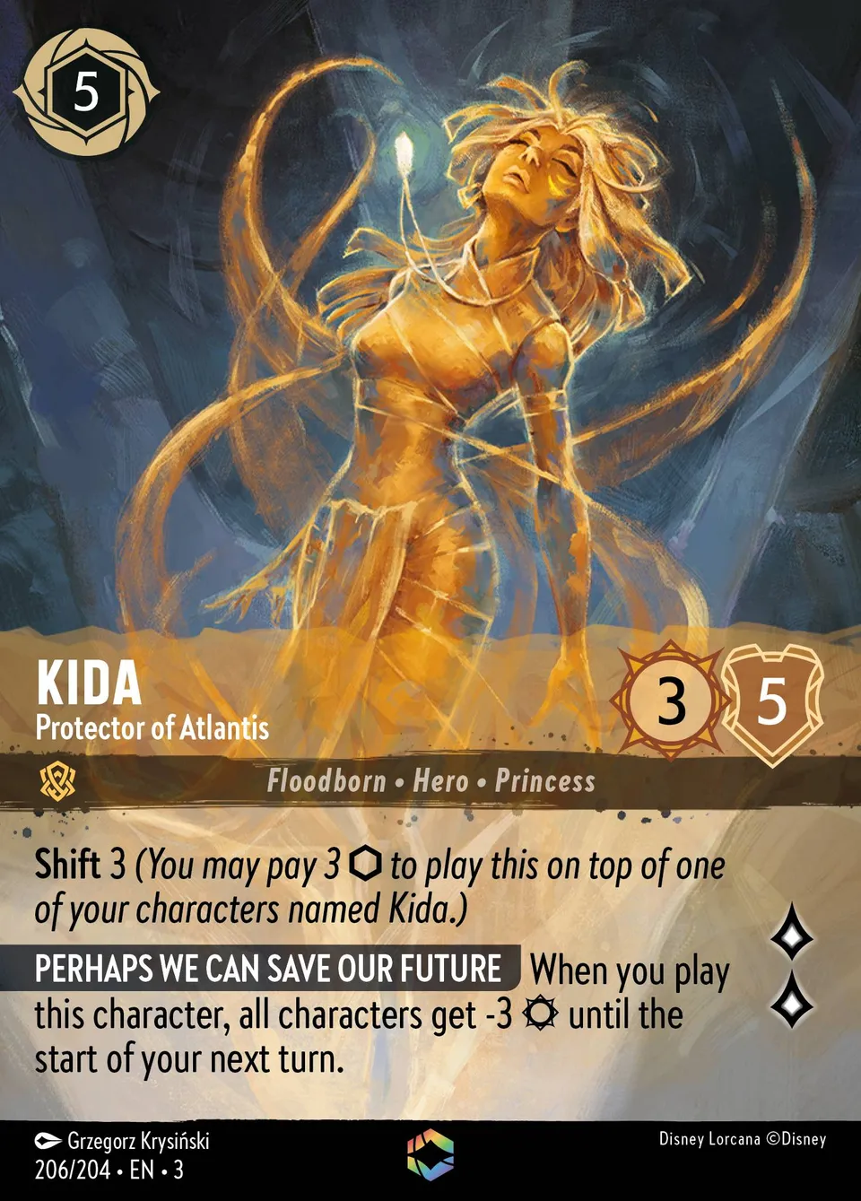 Kida - Protector of Atlantis from Into the Inklands - Lorcana