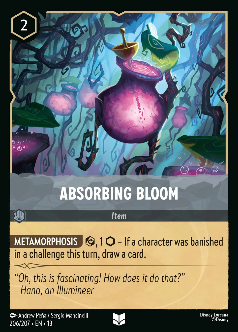 Absorbing Bloom from Attack of the Vine! - Lorcana