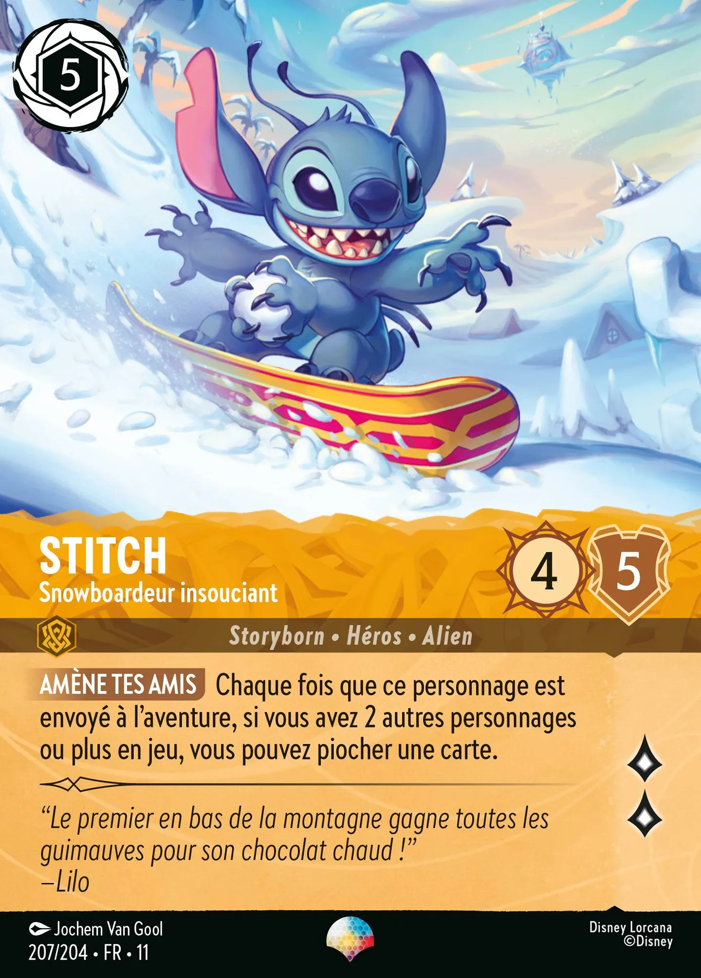 Stitch - Snowboardeur insouciant — Winterspell — Lorcana