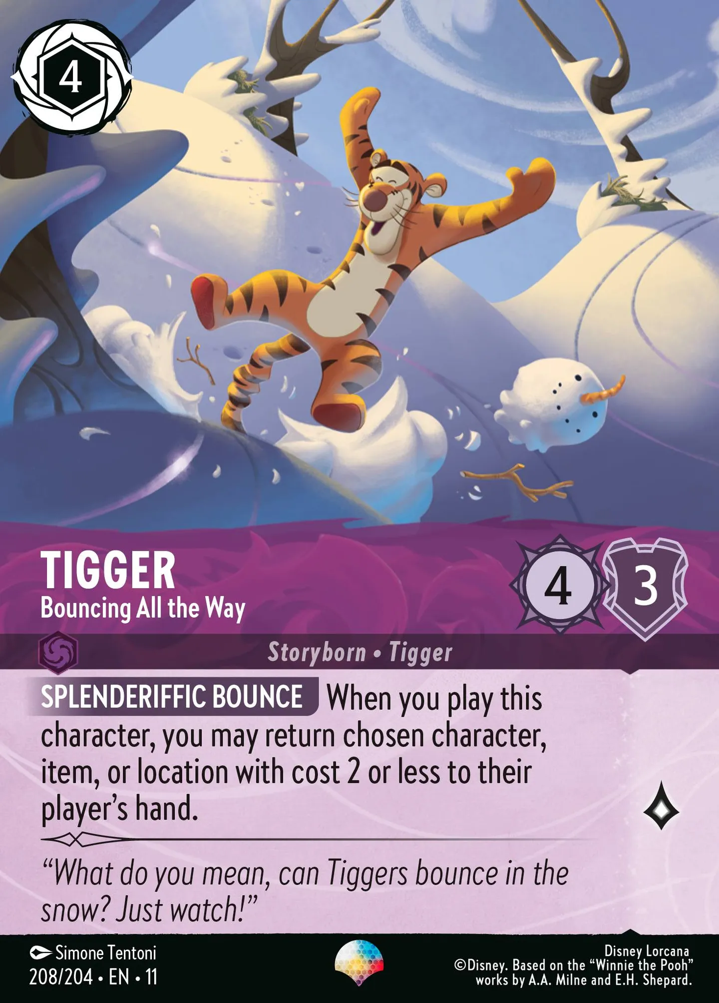 Tigger - Bouncing All the Way — Winterspell — Lorcana