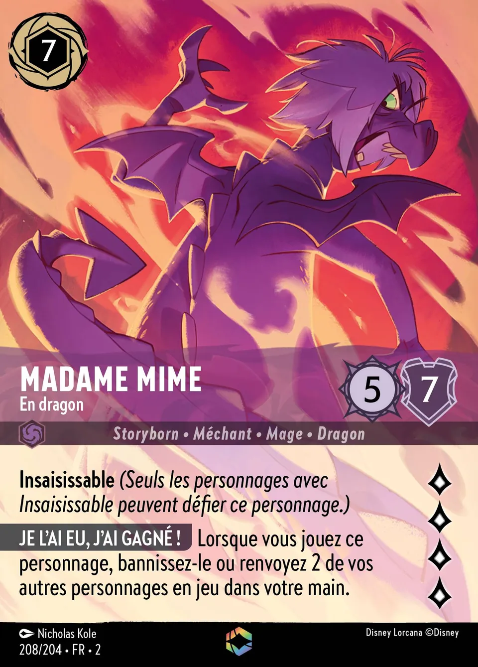Madame Mime - En dragon from Rise of the Floodborn - Lorcana