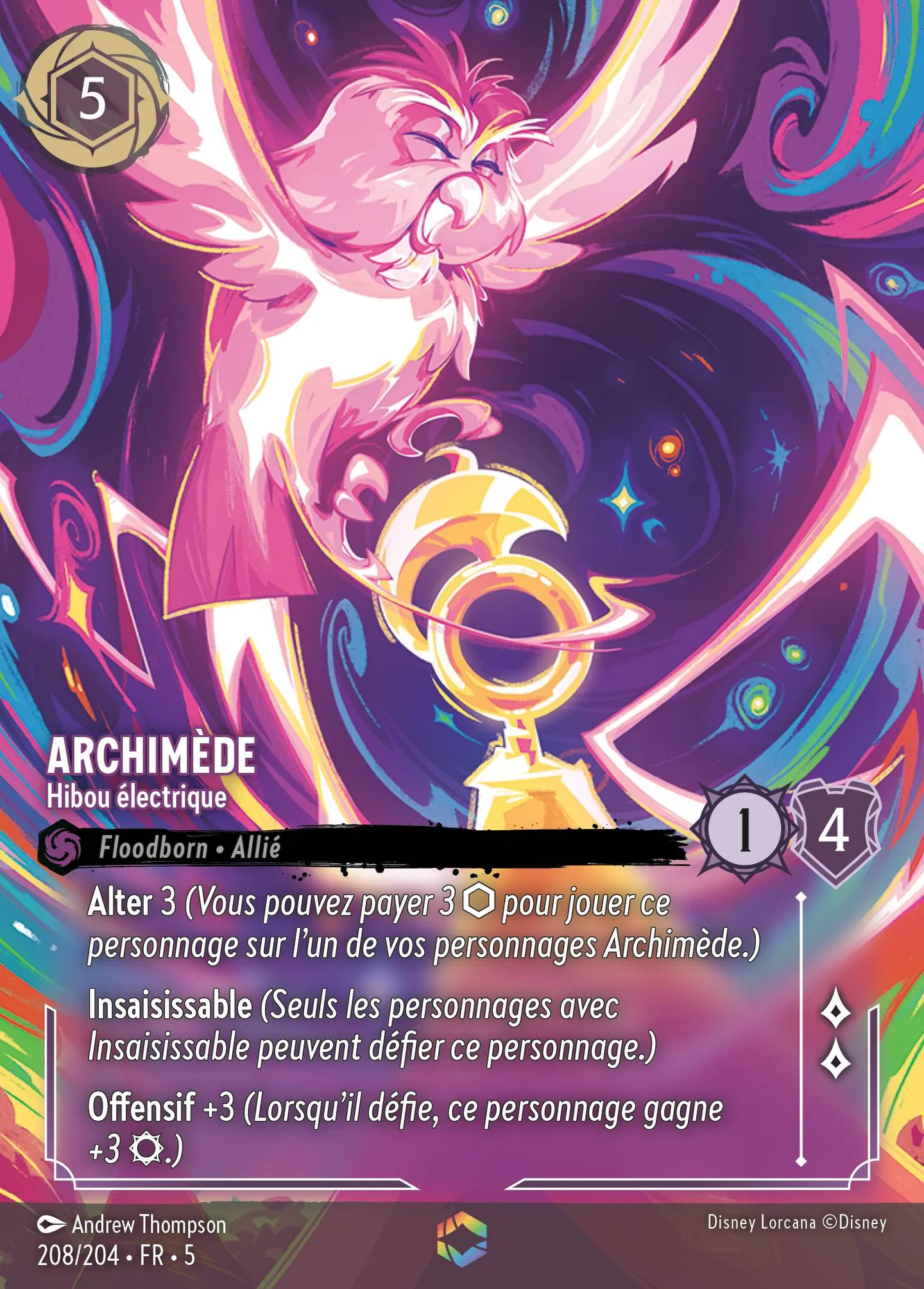 Archimède - Hibou électrique — Shimmering Skies — Lorcana