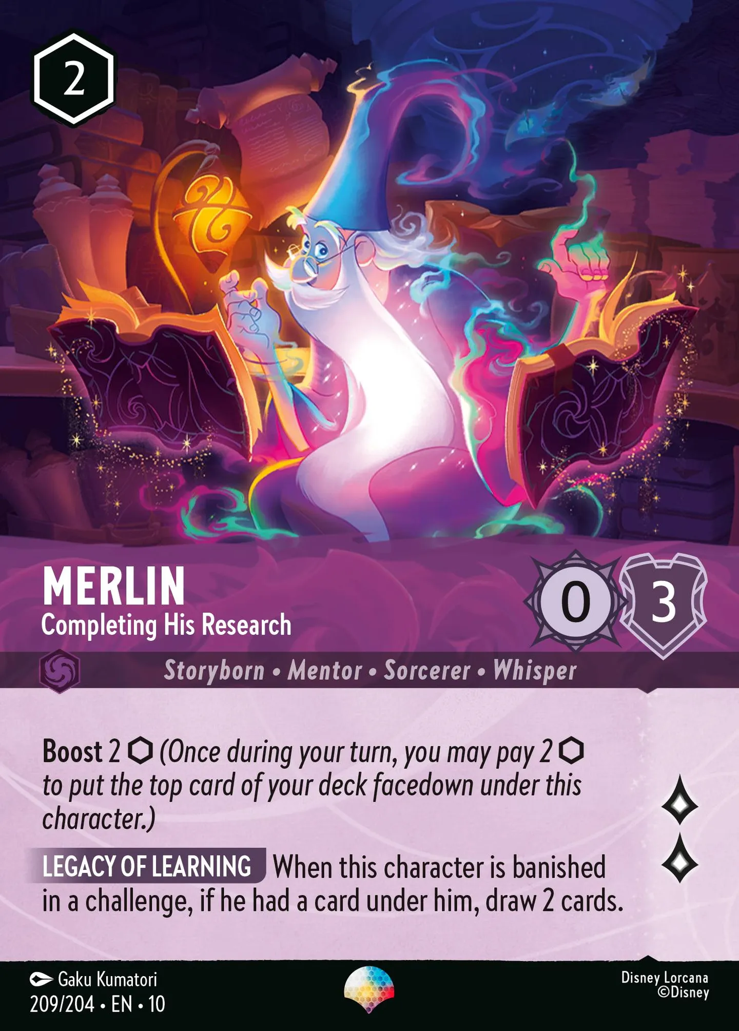Merlin - Completing His Research — Whispers in the Well — Lorcana