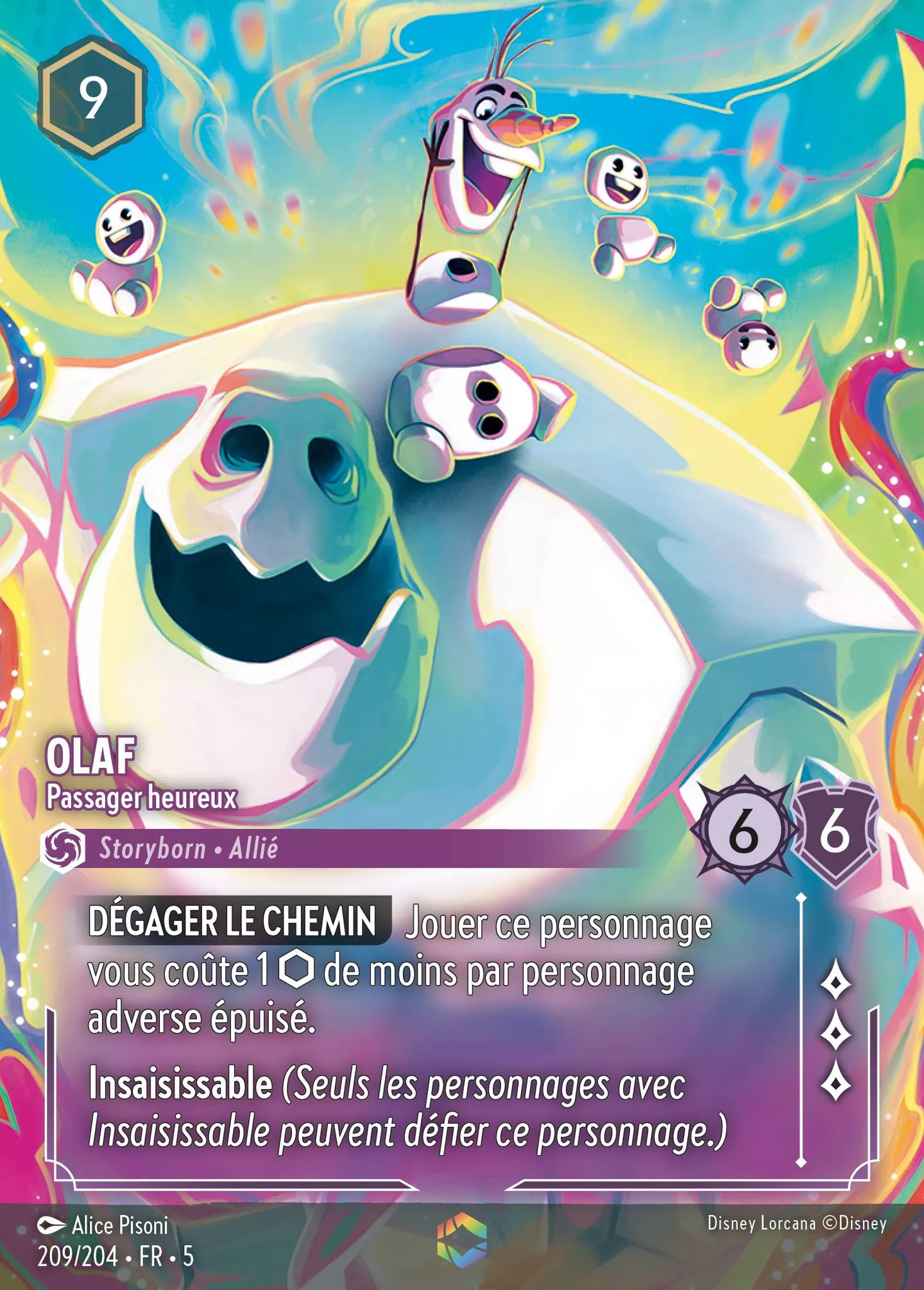 Olaf - Passager heureux — Shimmering Skies — Lorcana