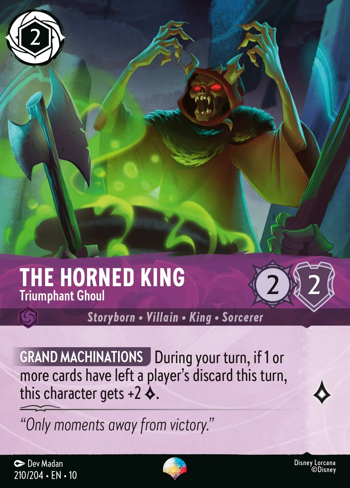 The Horned King - Triumphant Ghoul — Whispers in the Well — Lorcana