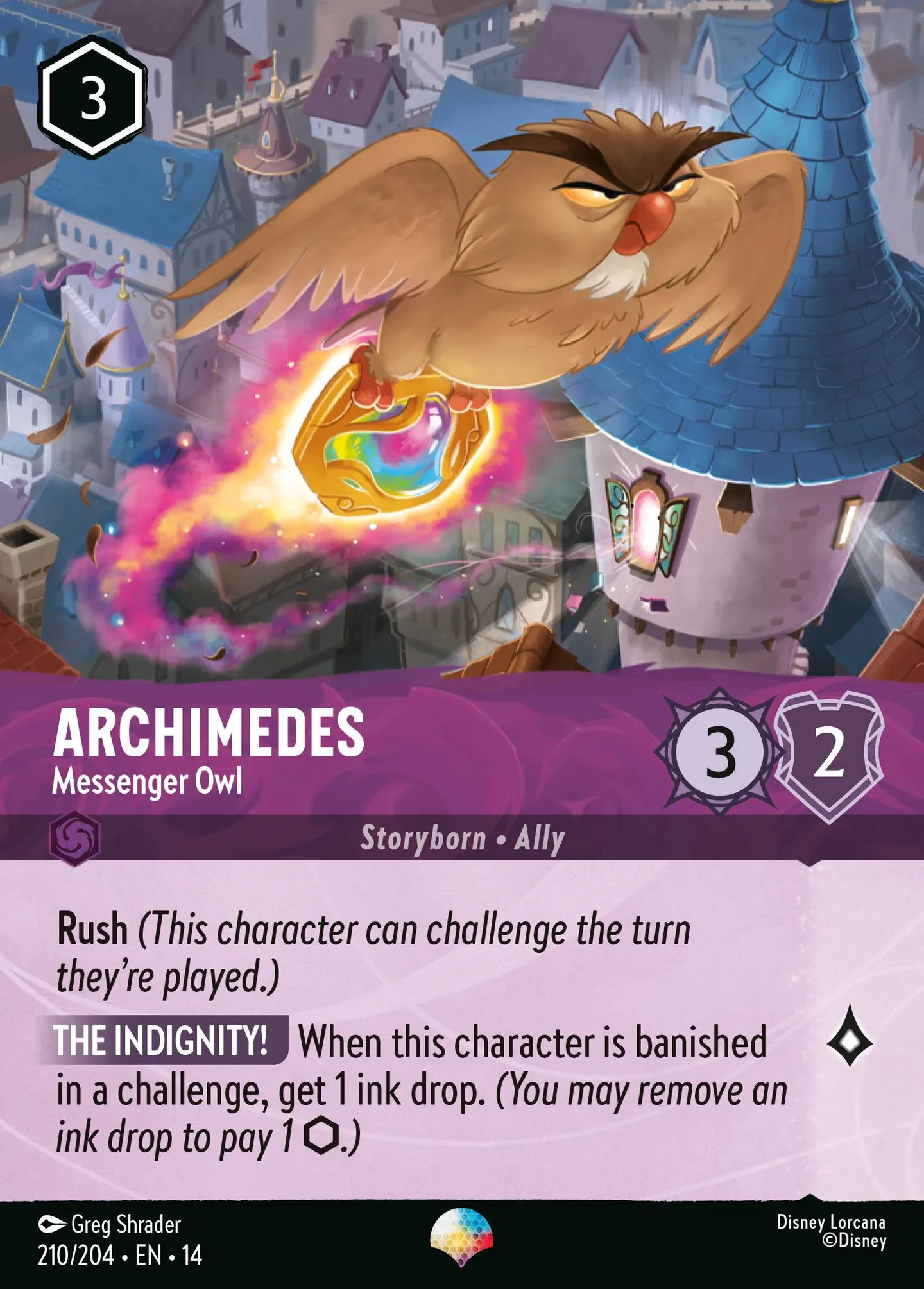 Archimedes - Messenger Owl — Hyperia City — Lorcana