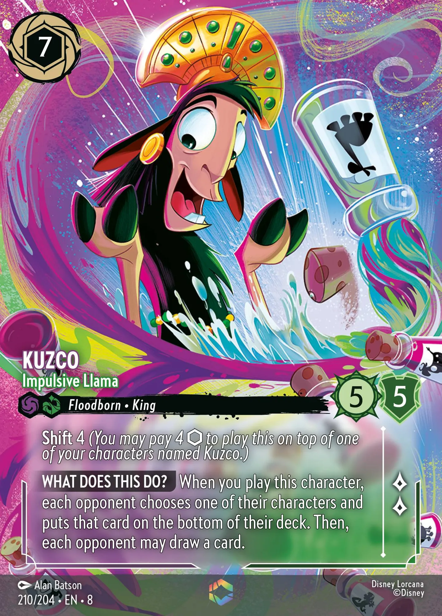 Kuzco - Lama impétueux — The Reign of Jafar — Lorcana