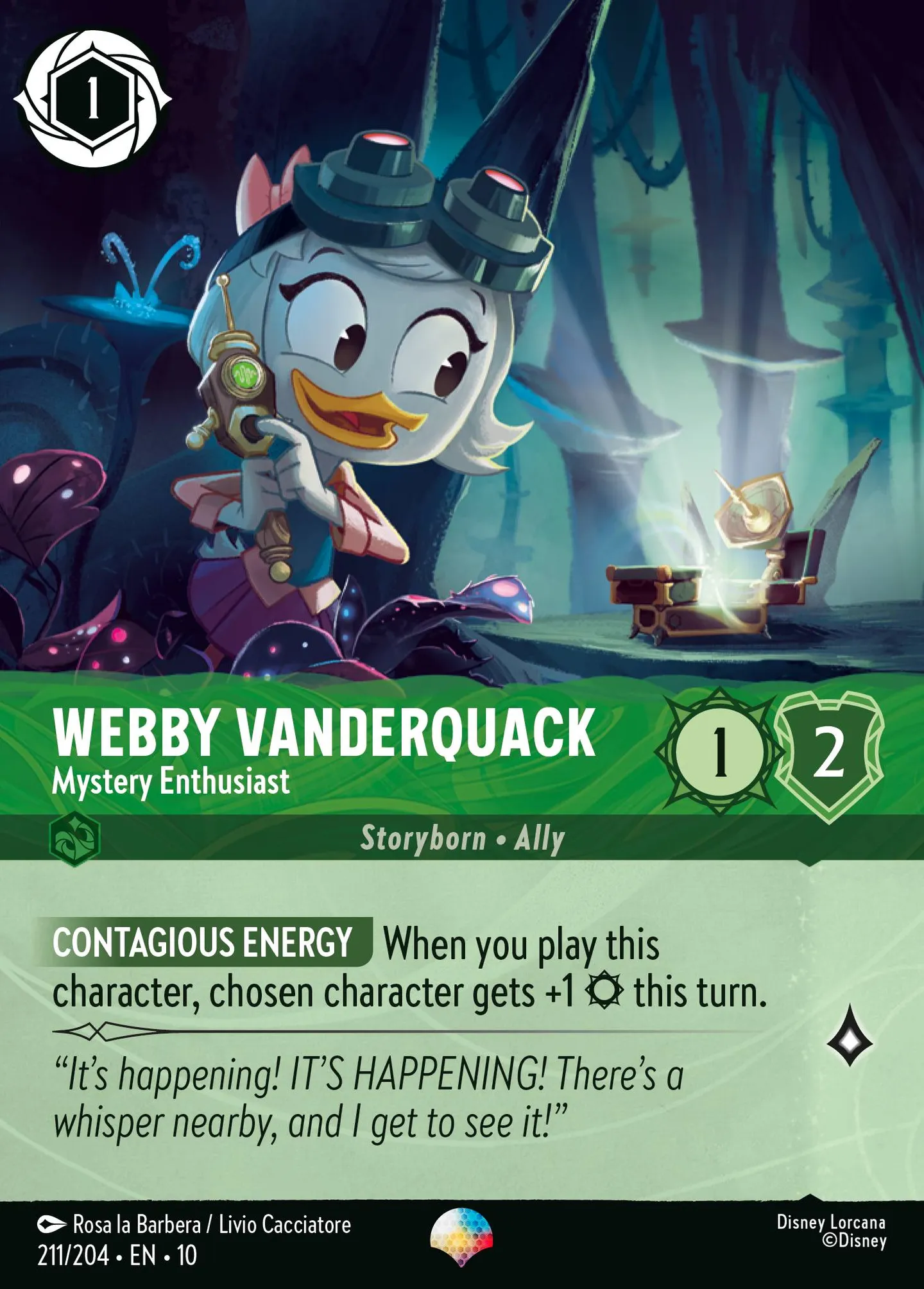 Webby Vanderquack - Mystery Enthusiast — Whispers in the Well — Lorcana