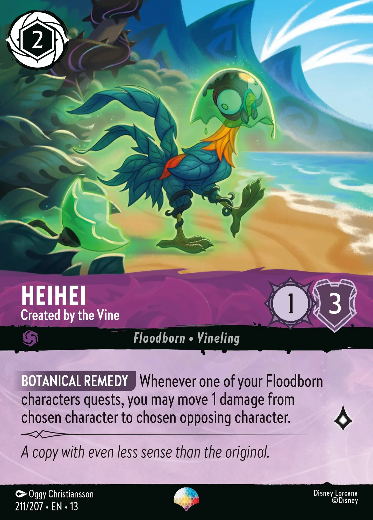 Heihei - Créé par la Plante — Attack of the Vine! — Lorcana