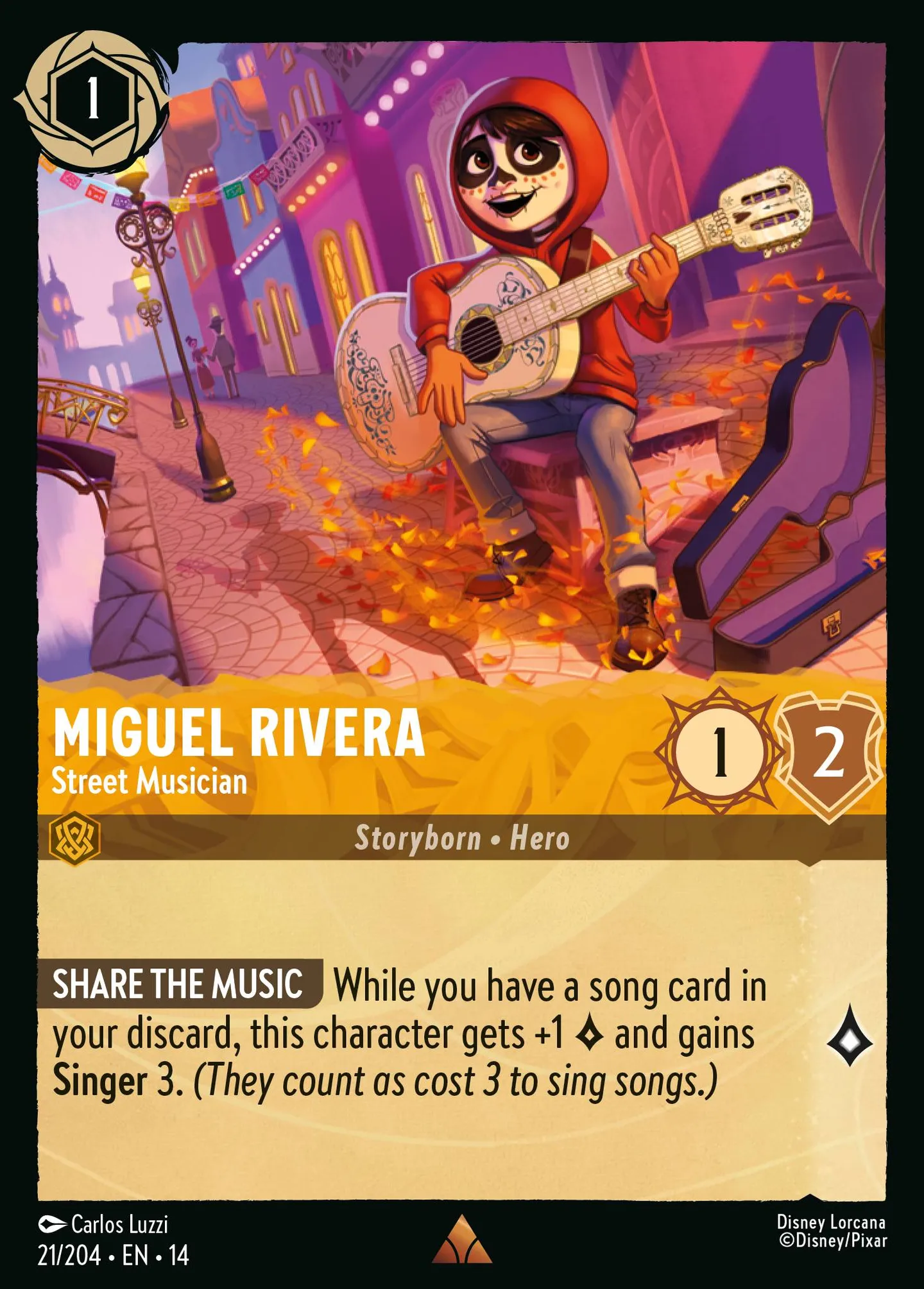Miguel Rivera - Street Musician — Hyperia City — Lorcana
