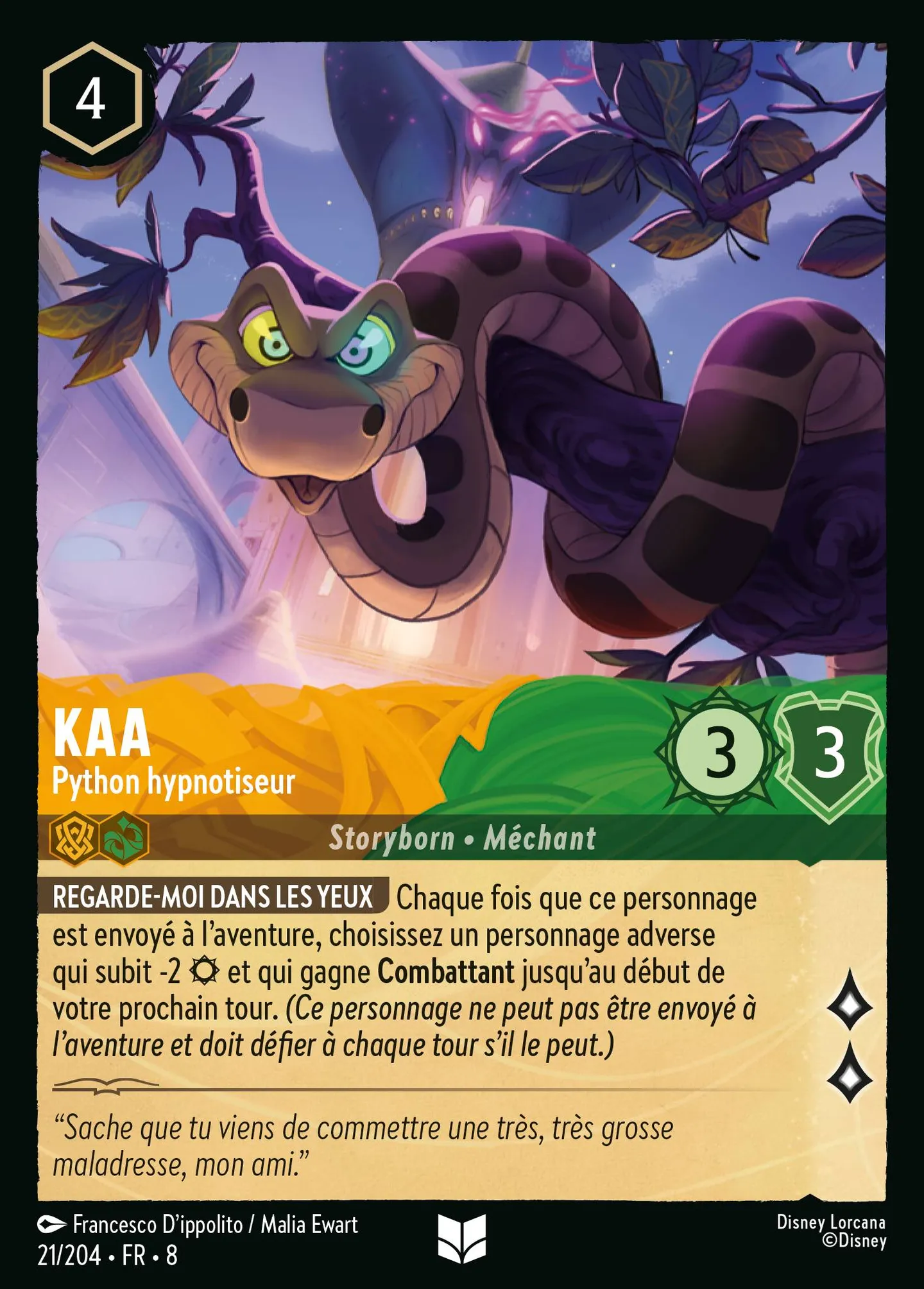 Kaa - Python hypnotiseur — The Reign of Jafar — Lorcana