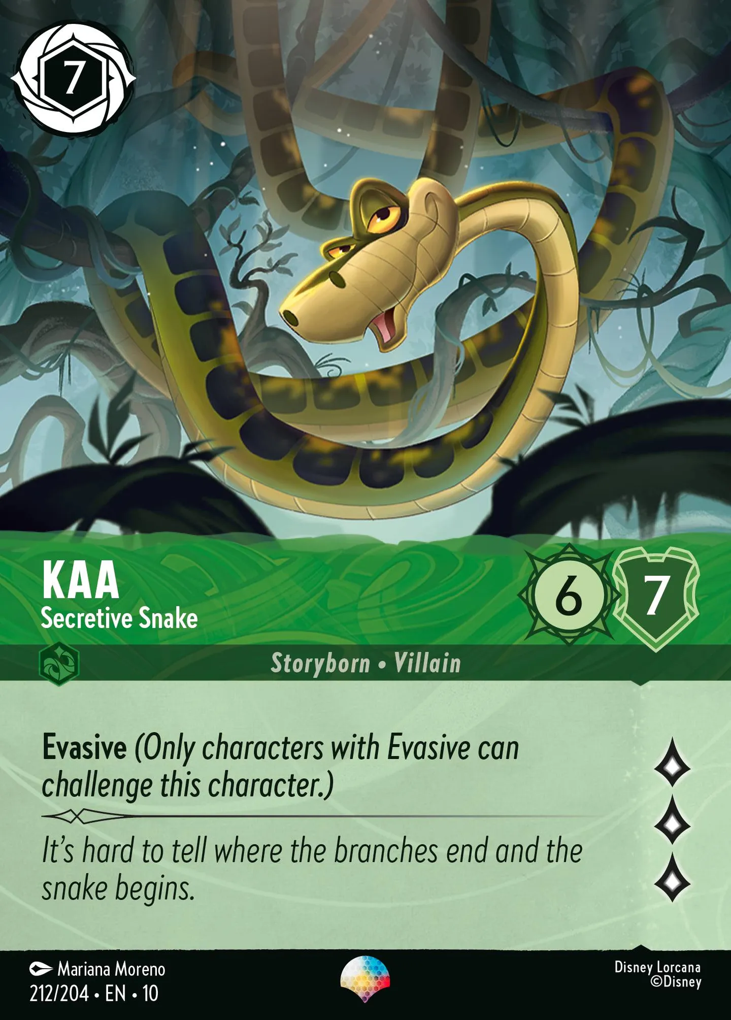 Kaa - Serpent dissimulé — Whispers in the Well — Lorcana
