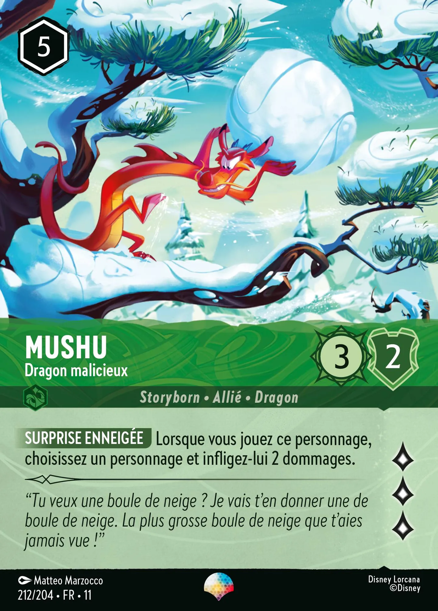 Mushu - Dragon malicieux — Winterspell — Lorcana
