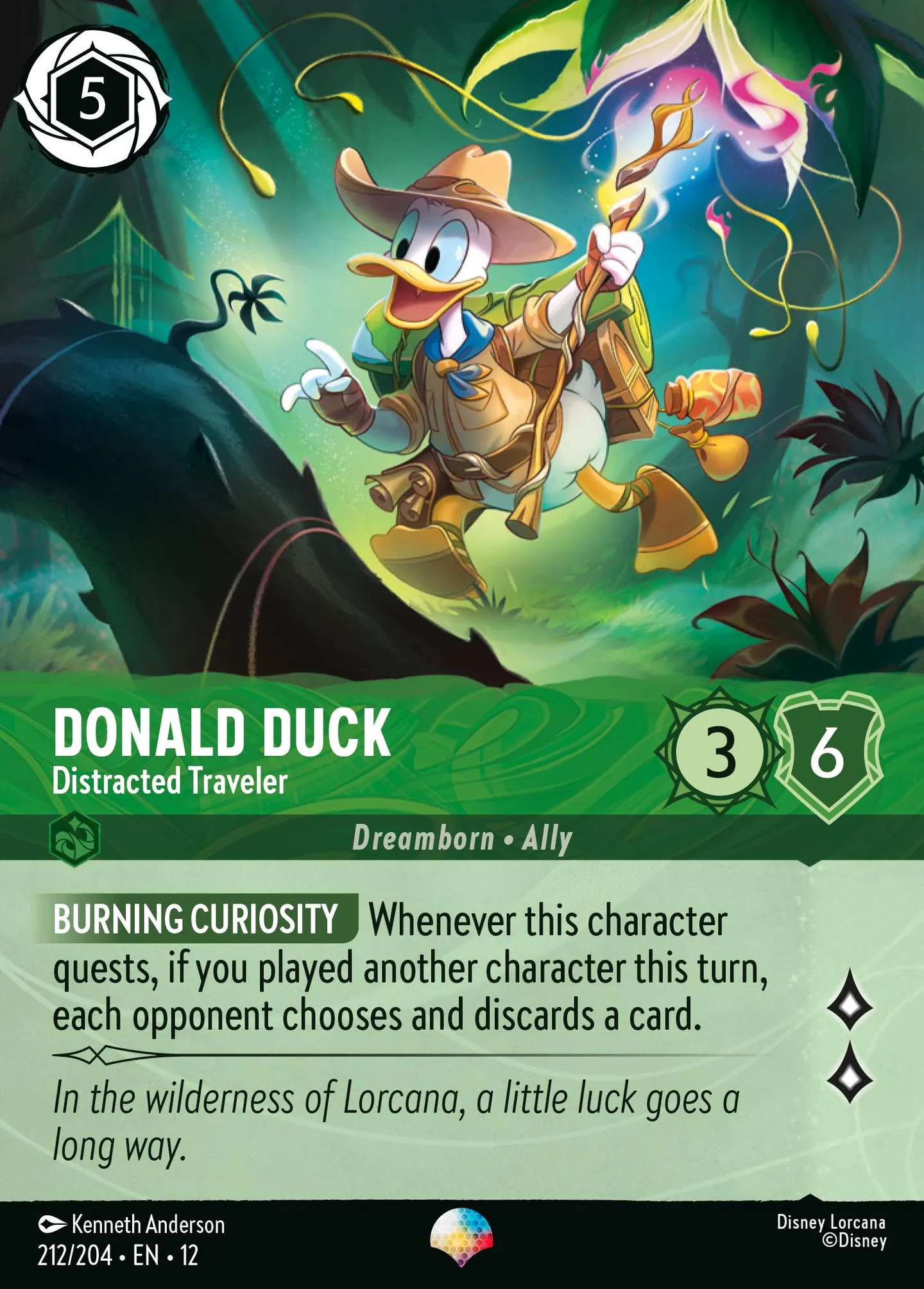 Donald Duck - Distracted Traveler — Wilds Unknown — Lorcana