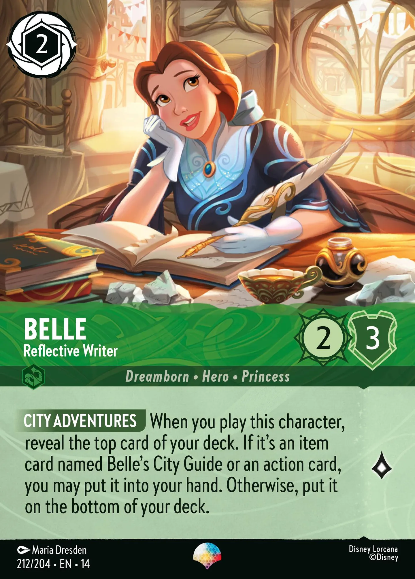 Belle - Reflective Writer — Hyperia City — Lorcana