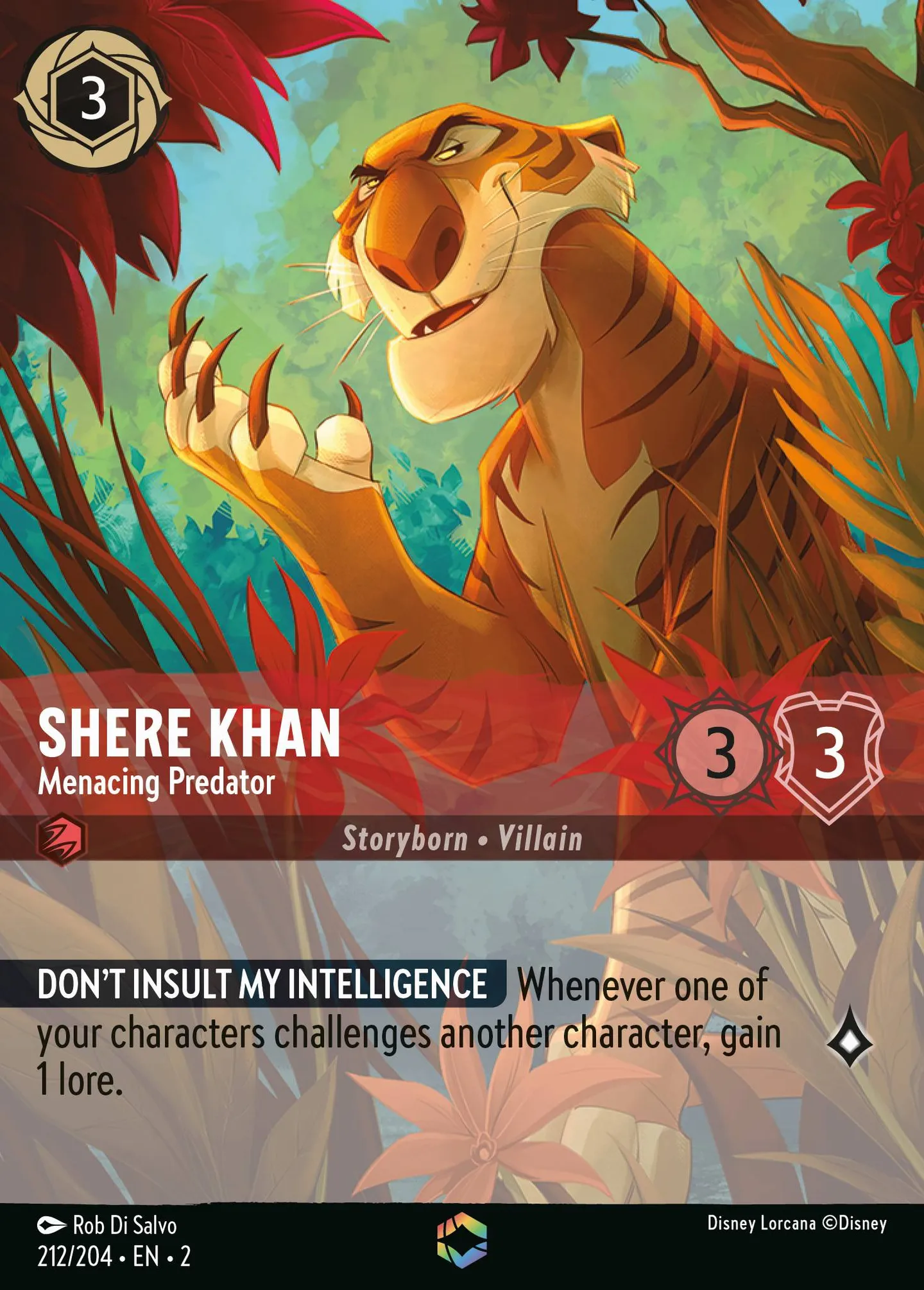 Shere Khan - Menacing Predator — Rise of the Floodborn — Lorcana