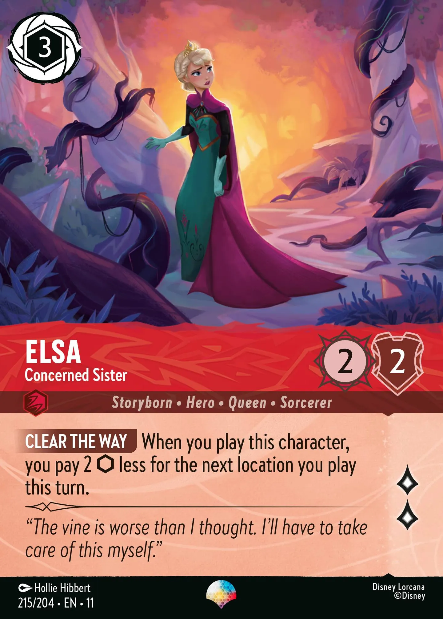 Elsa - Concerned Sister — Winterspell — Lorcana