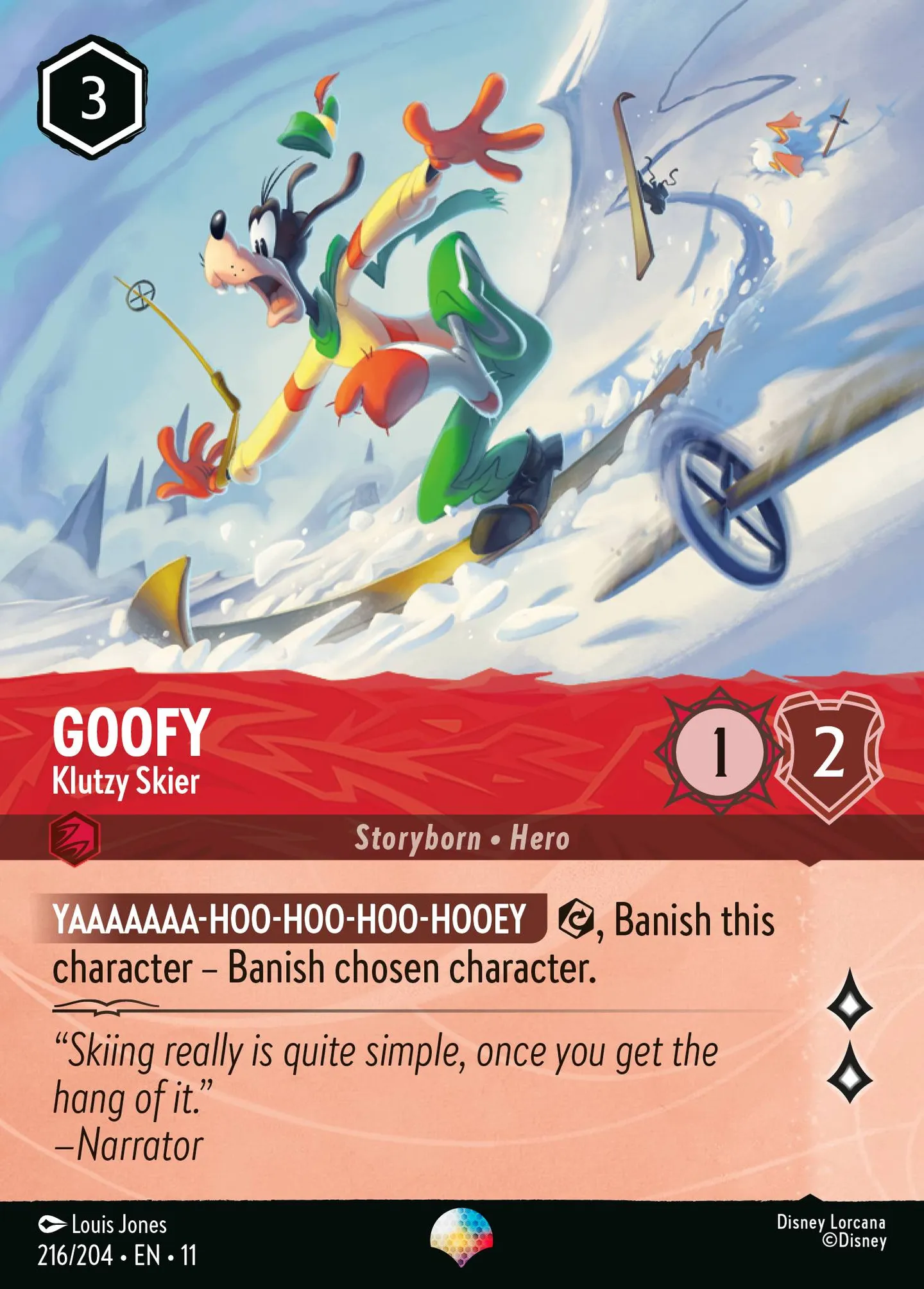 Goofy - Klutzy Skier — Winterspell — Lorcana
