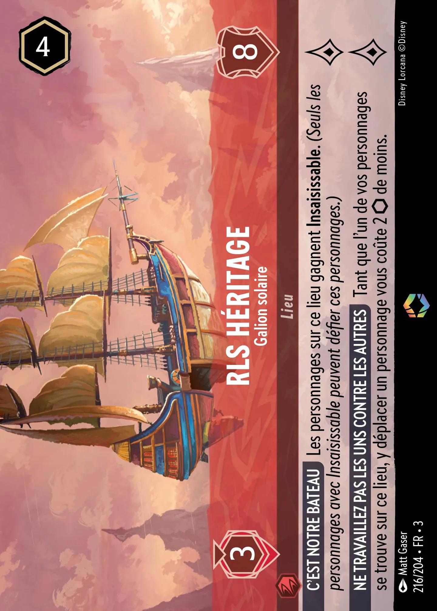RLS Héritage - Galion solaire — Into the Inklands — Lorcana