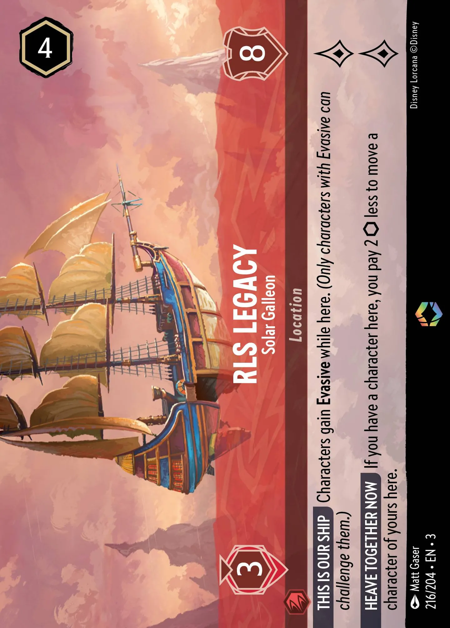 RLS Legacy - Solar Galleon — Into the Inklands — Lorcana
