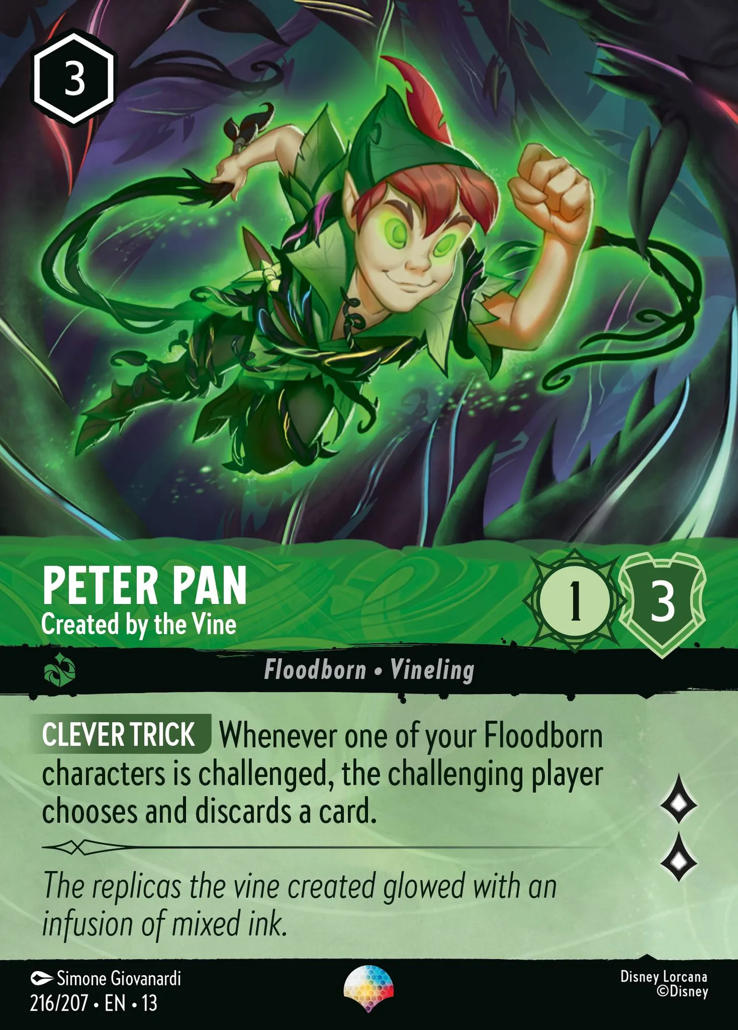 Peter Pan - Created by the Vine — Attack of the Vine! — Lorcana