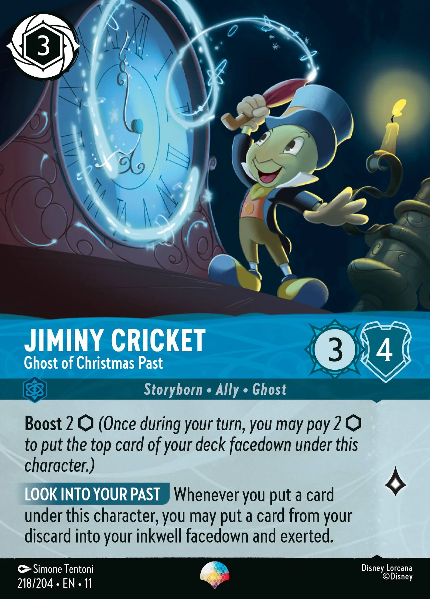 Jiminy Cricket - Ghost of Christmas Past — Winterspell — Lorcana
