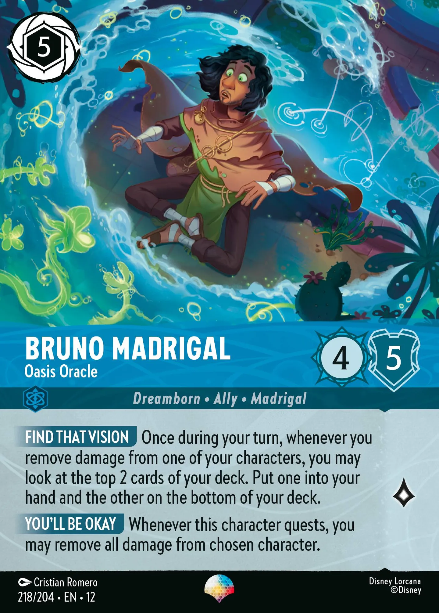 Bruno Madrigal - Oasis Oracle — Wilds Unknown — Lorcana