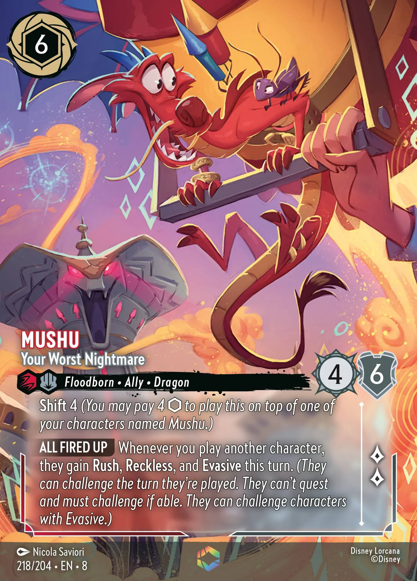 Mushu - Your Worst Nightmare — The Reign of Jafar — Lorcana