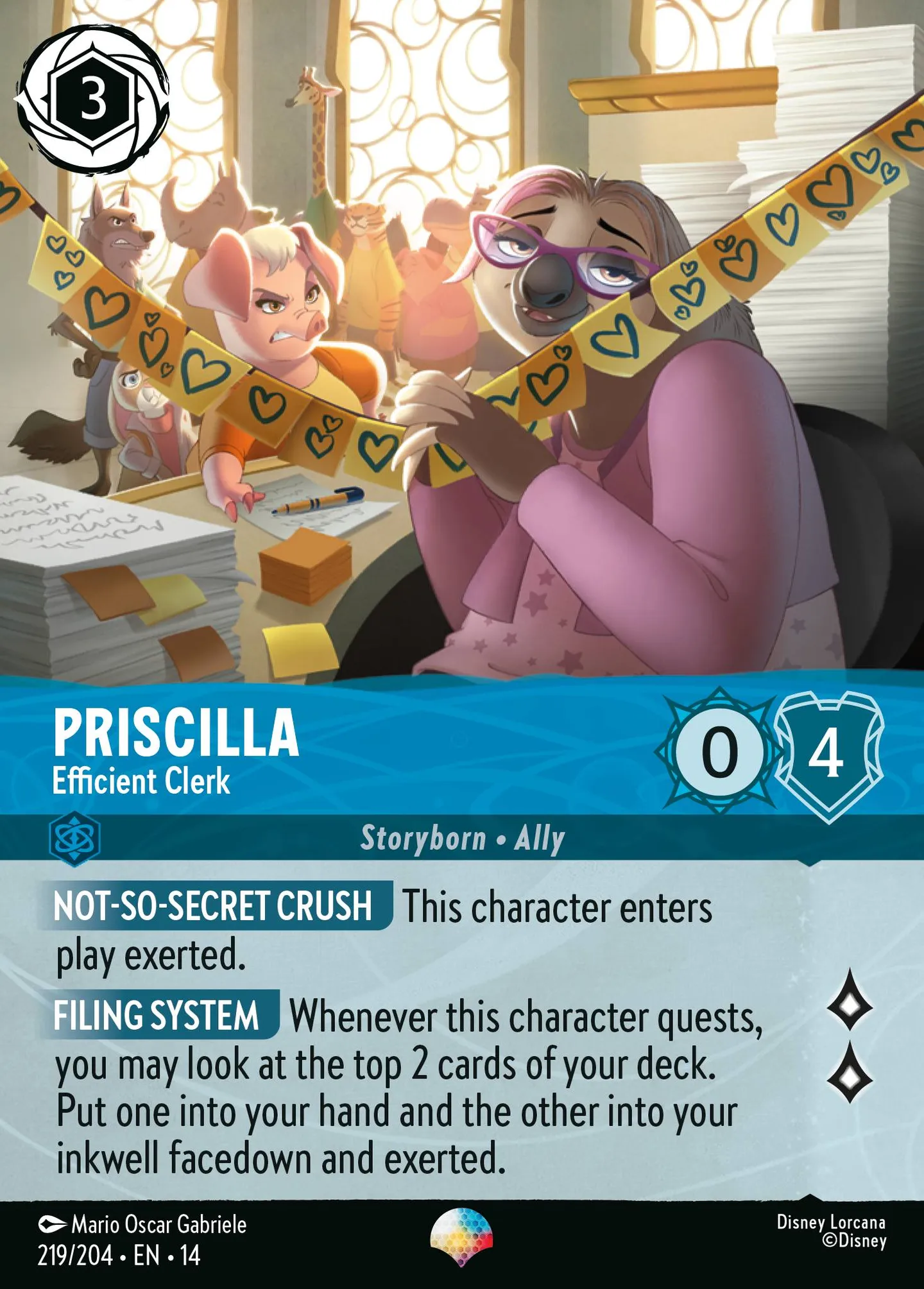 Priscilla - Efficient Clerk — Hyperia City — Lorcana