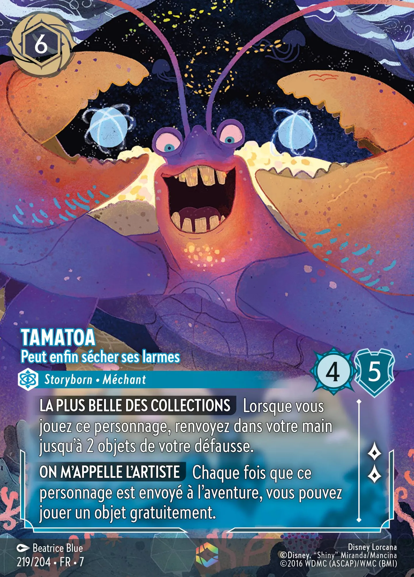 Tamatoa - Peut enfin sécher ses larmes — Archazia's Island — Lorcana