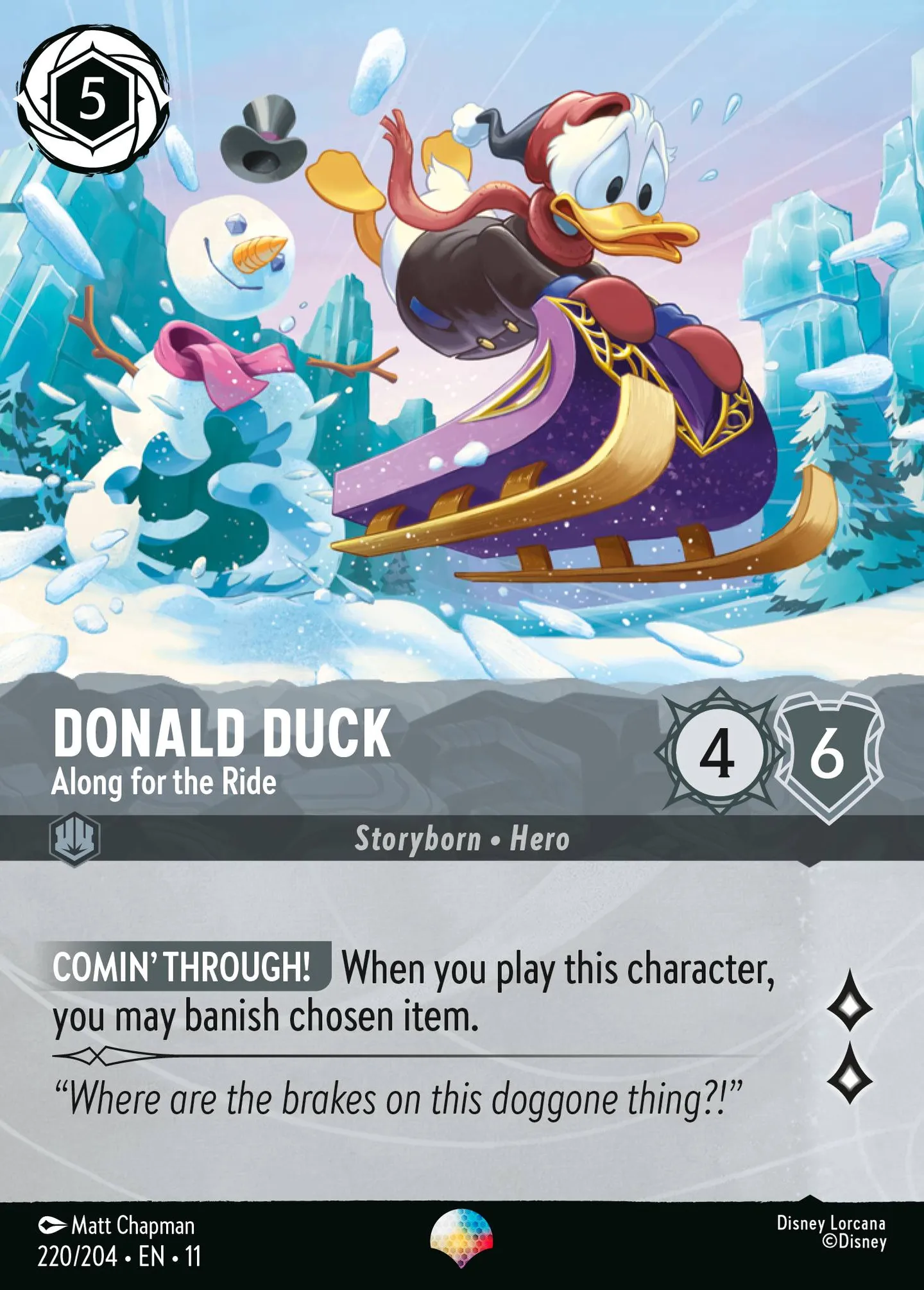 Donald Duck - Along for the Ride — Winterspell — Lorcana