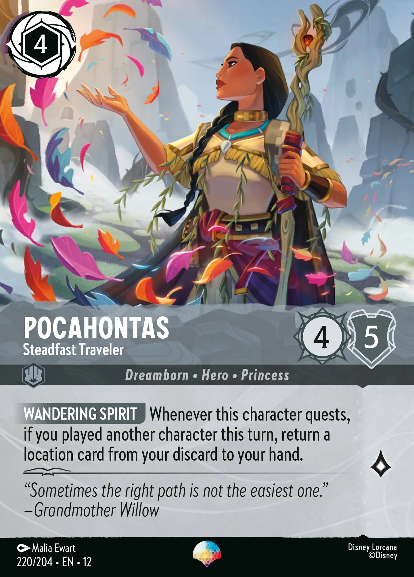 Pocahontas - Steadfast Traveler — Wilds Unknown — Lorcana