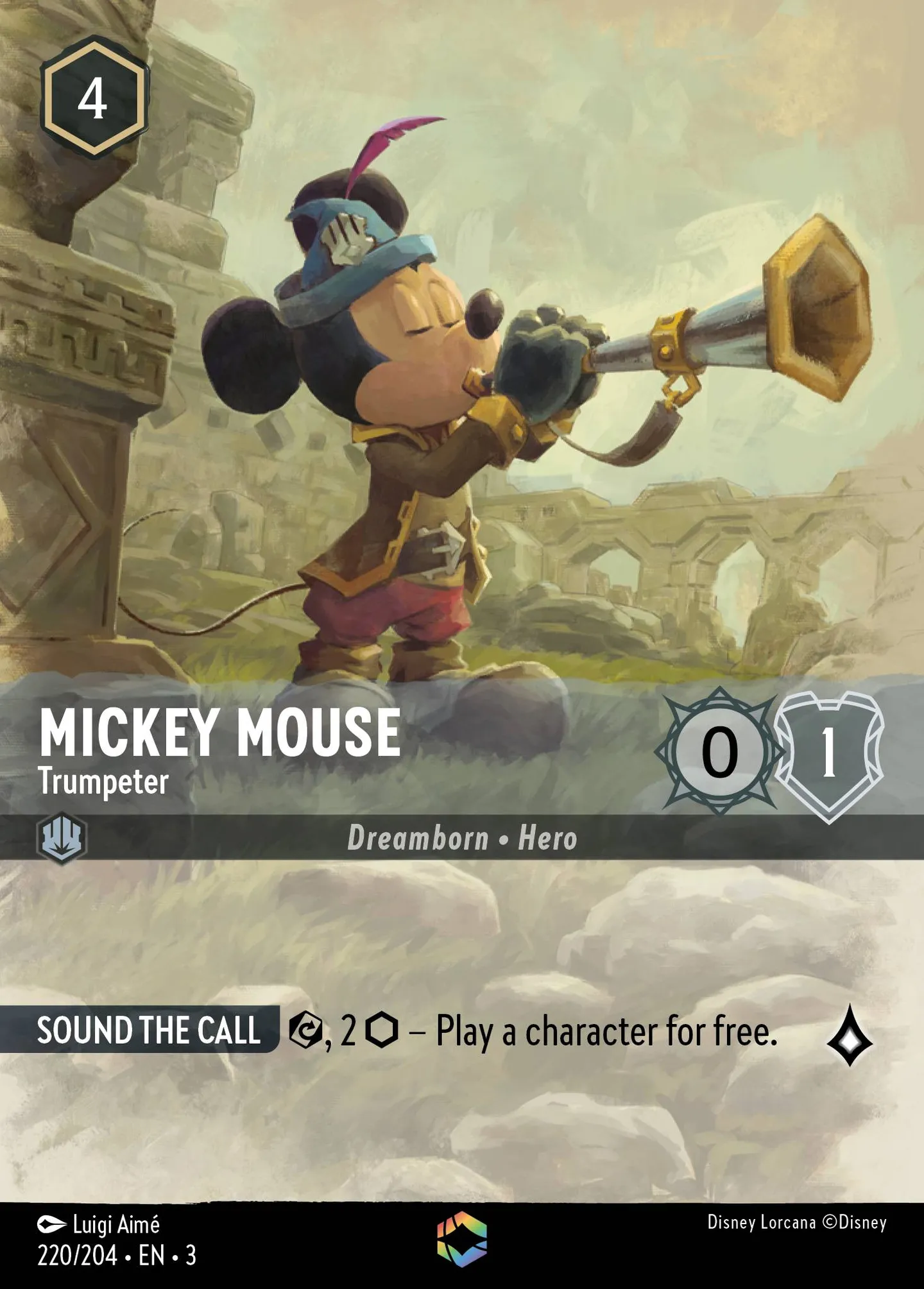 Mickey Mouse - Trumpeter — Into the Inklands — Lorcana