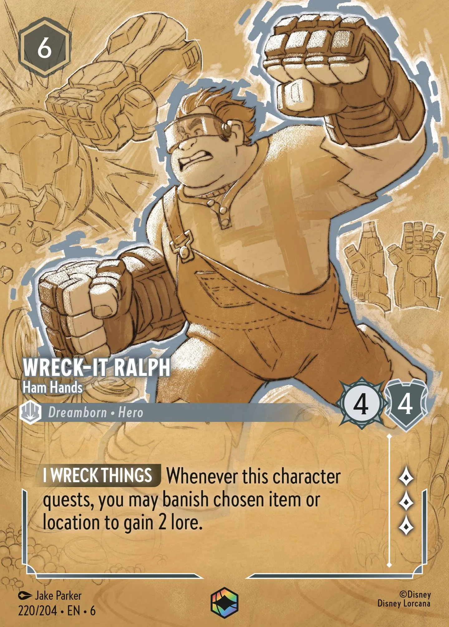 Wreck-It Ralph - Ham Hands — Azurite Sea — Lorcana