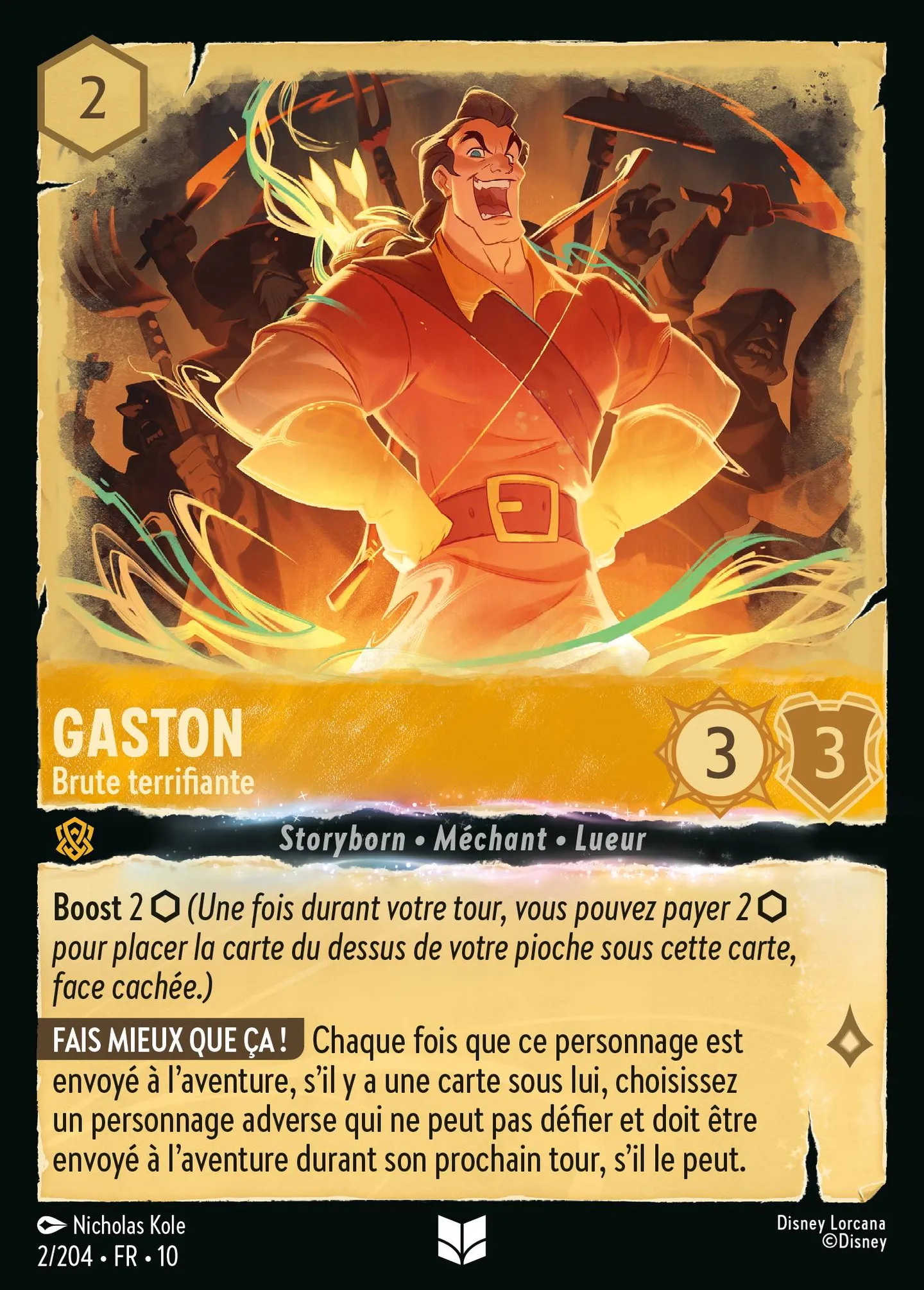 Gaston - Brute terrifiante — Whispers in the Well — Lorcana
