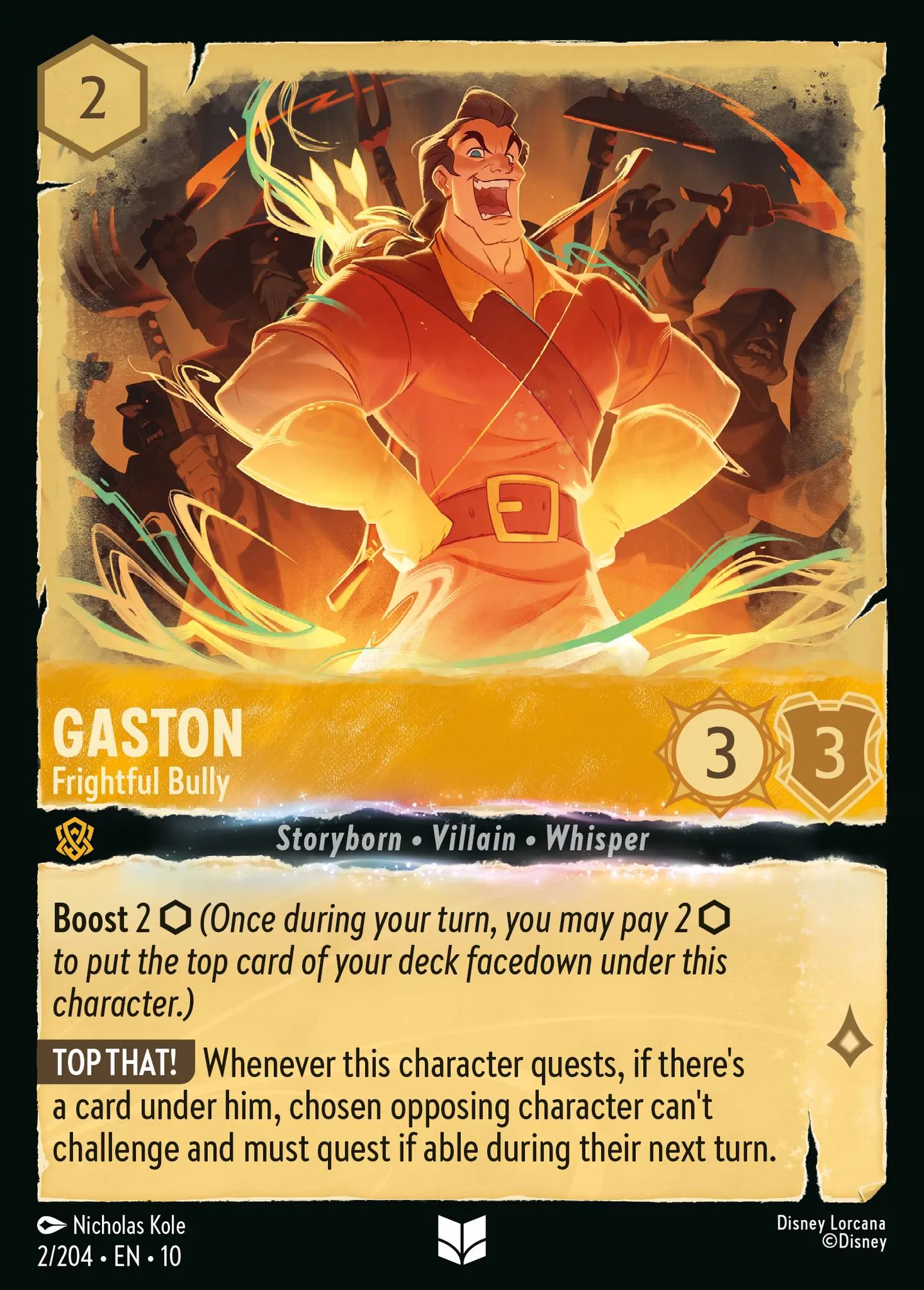 Gaston - Frightful Bully — Whispers in the Well — Lorcana