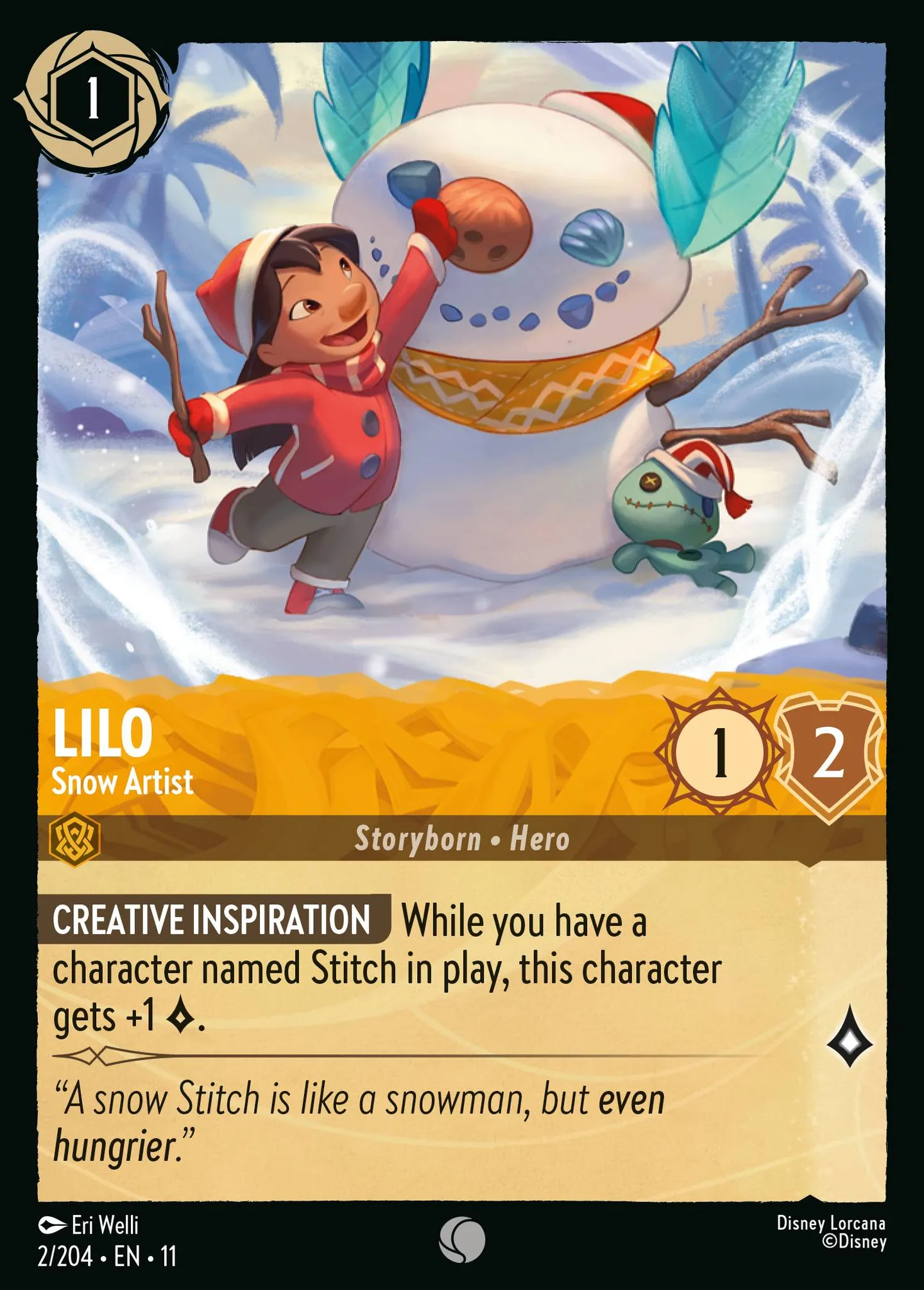 Lilo - Snow Artist — Winterspell — Lorcana