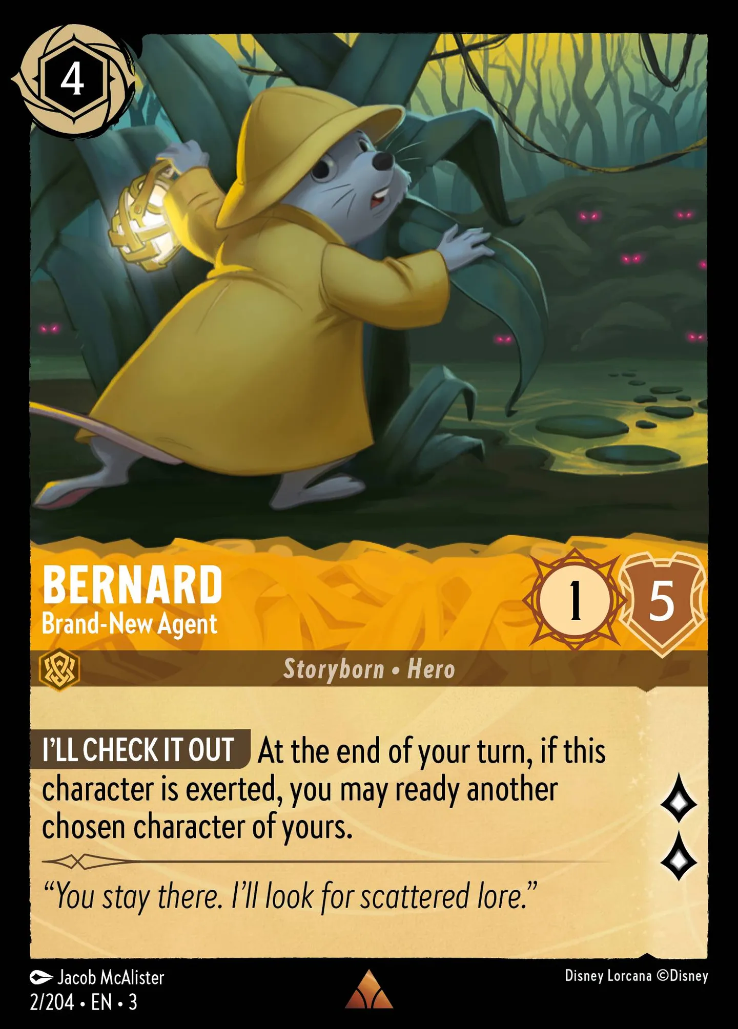 Bernard - Tout nouvel agent — Into the Inklands — Lorcana