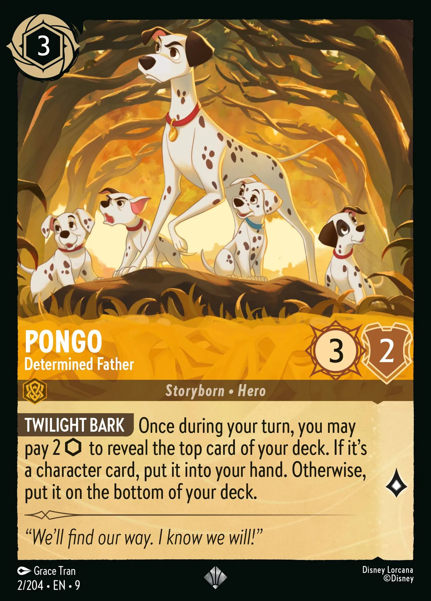 Pongo - Père persévérant — Fabled — Lorcana