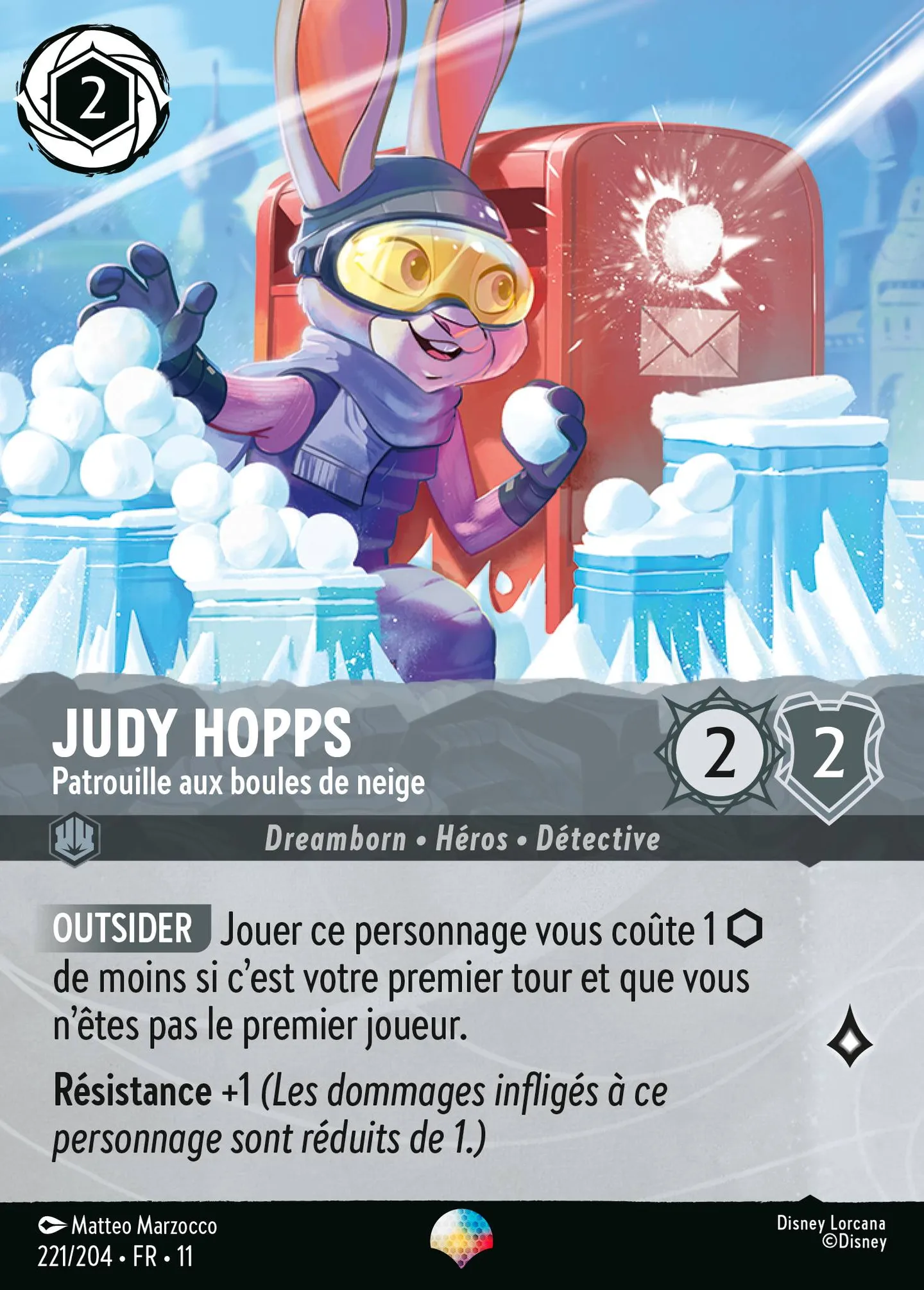 Judy Hopps - Patrouille aux boules de neige — Winterspell — Lorcana