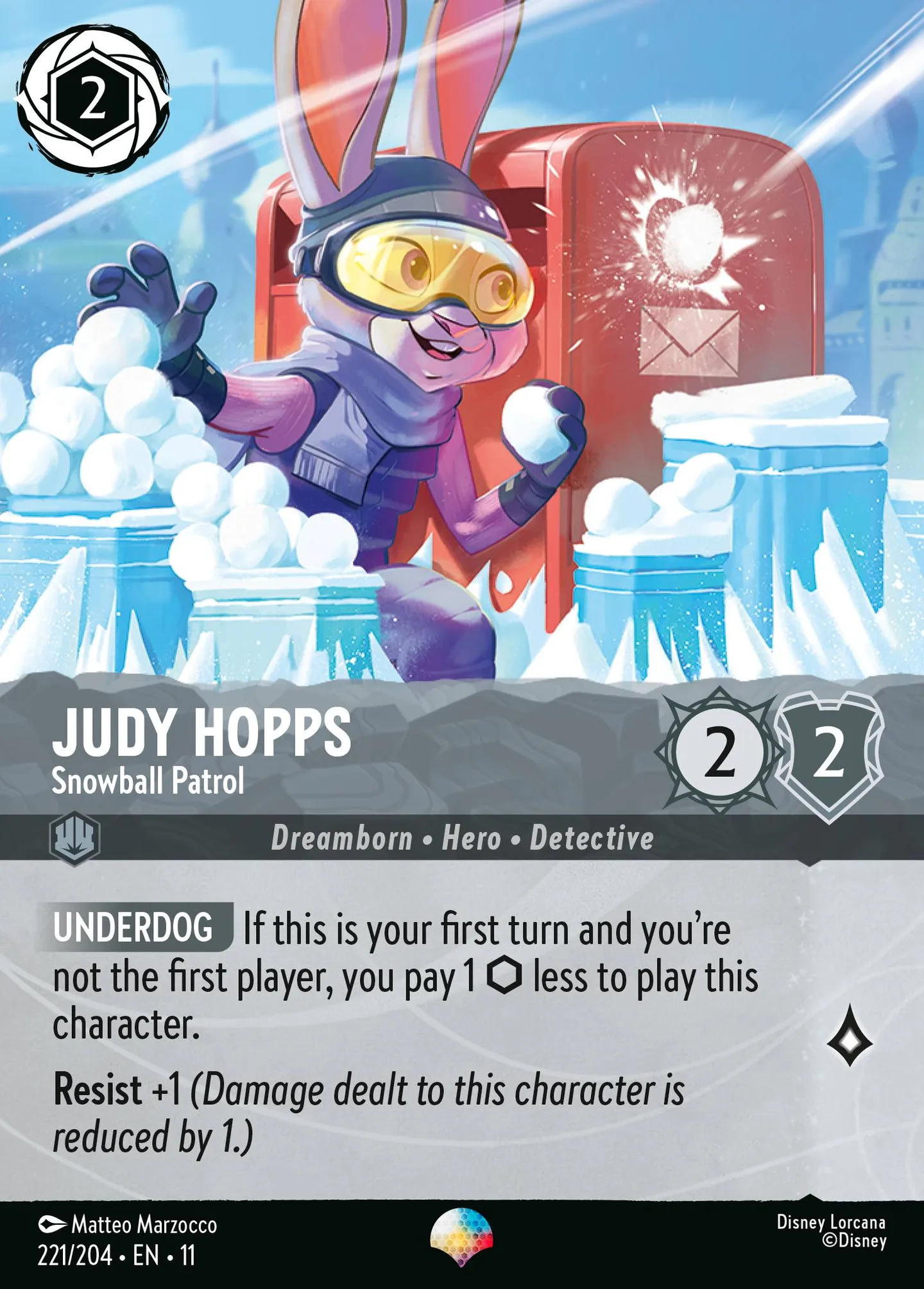 Judy Hopps - Snowball Patrol — Winterspell — Lorcana