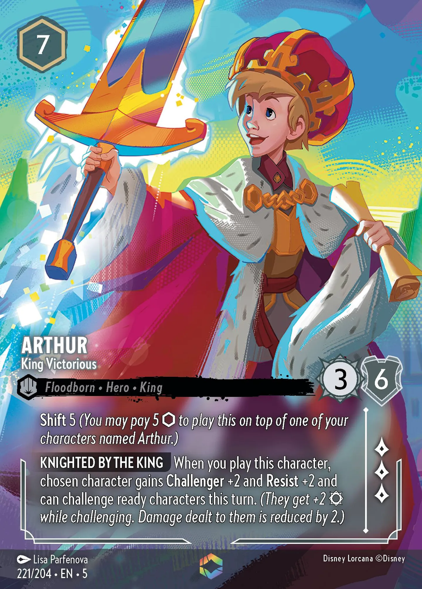 Arthur - King Victorious — Shimmering Skies — Lorcana