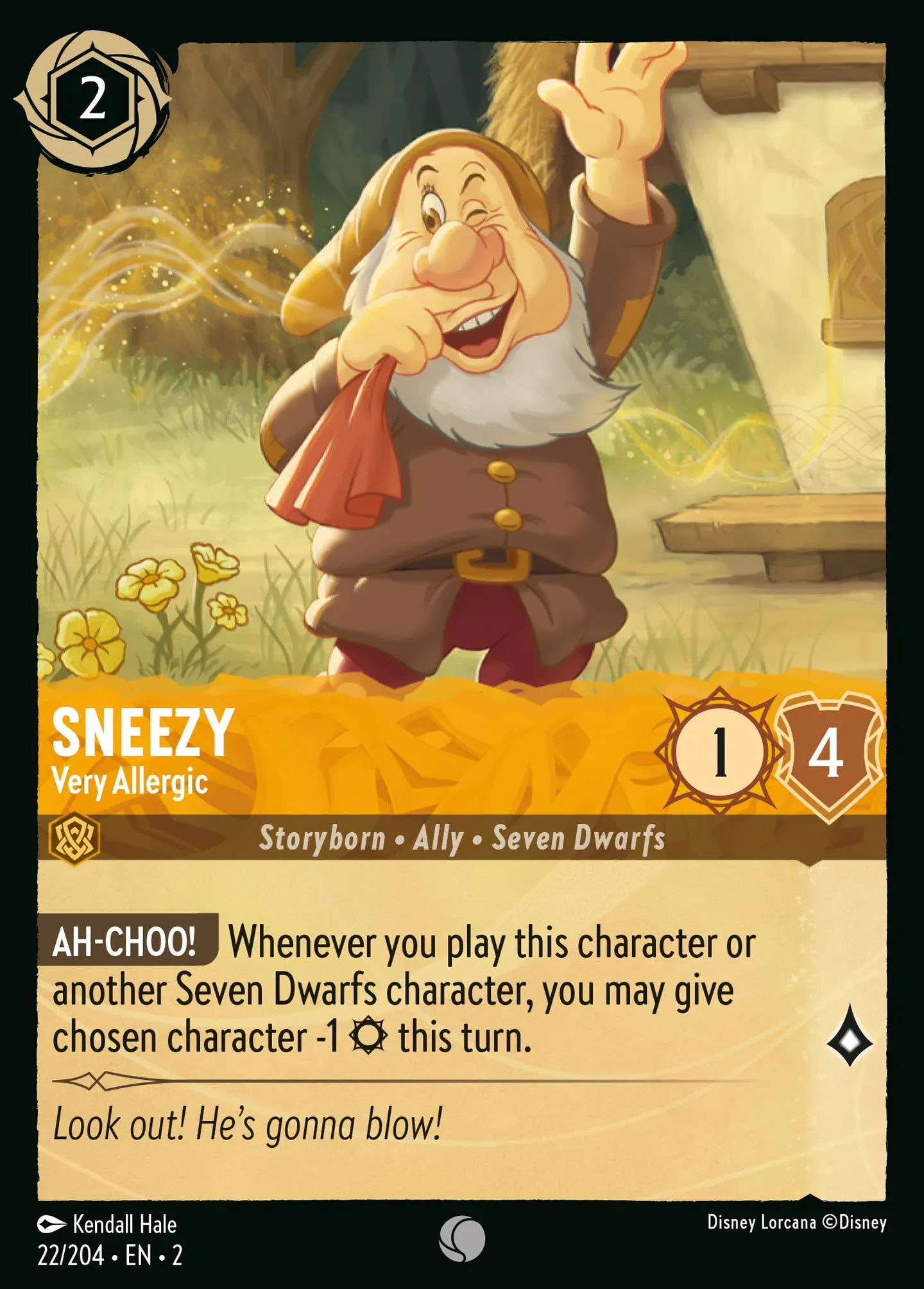 Sneezy - Very Allergic — Rise of the Floodborn — Lorcana
