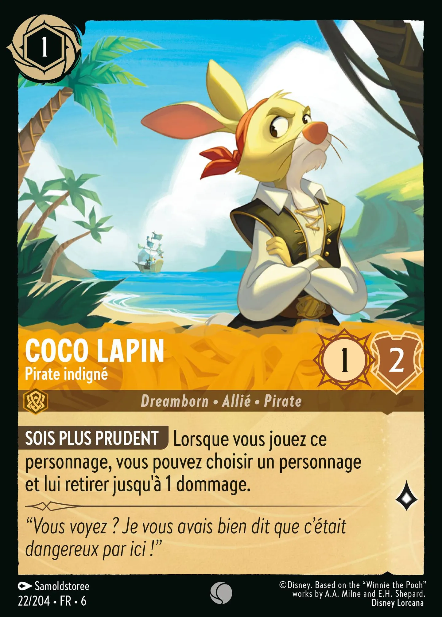 Coco Lapin - Pirate indigné — Azurite Sea — Lorcana