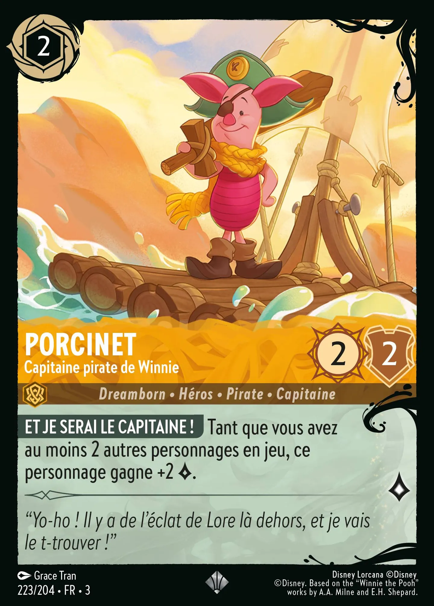 Porcinet - Capitaine pirate de Winnie — Into the Inklands — Lorcana