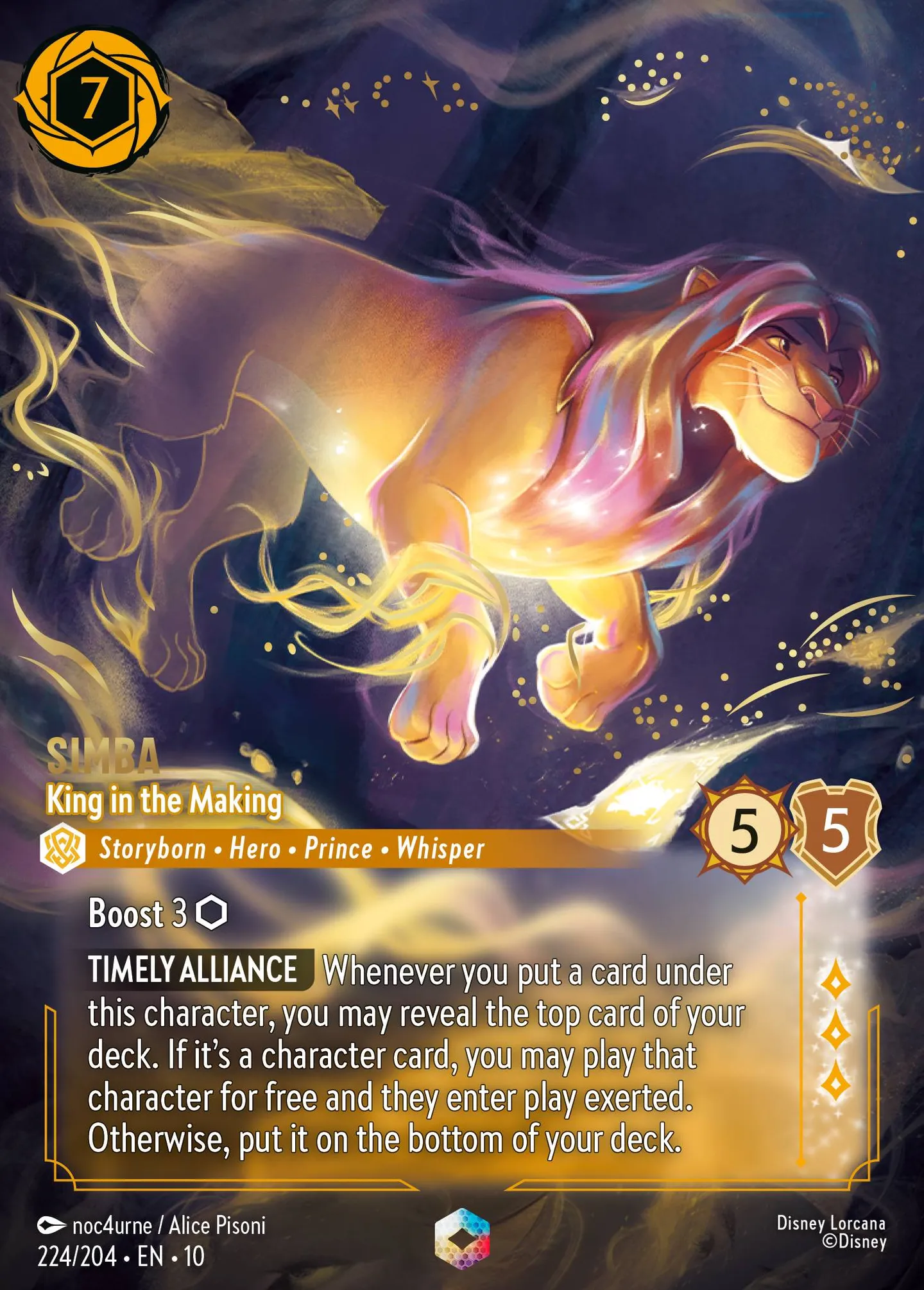 Simba - King in the Making — Whispers in the Well — Lorcana